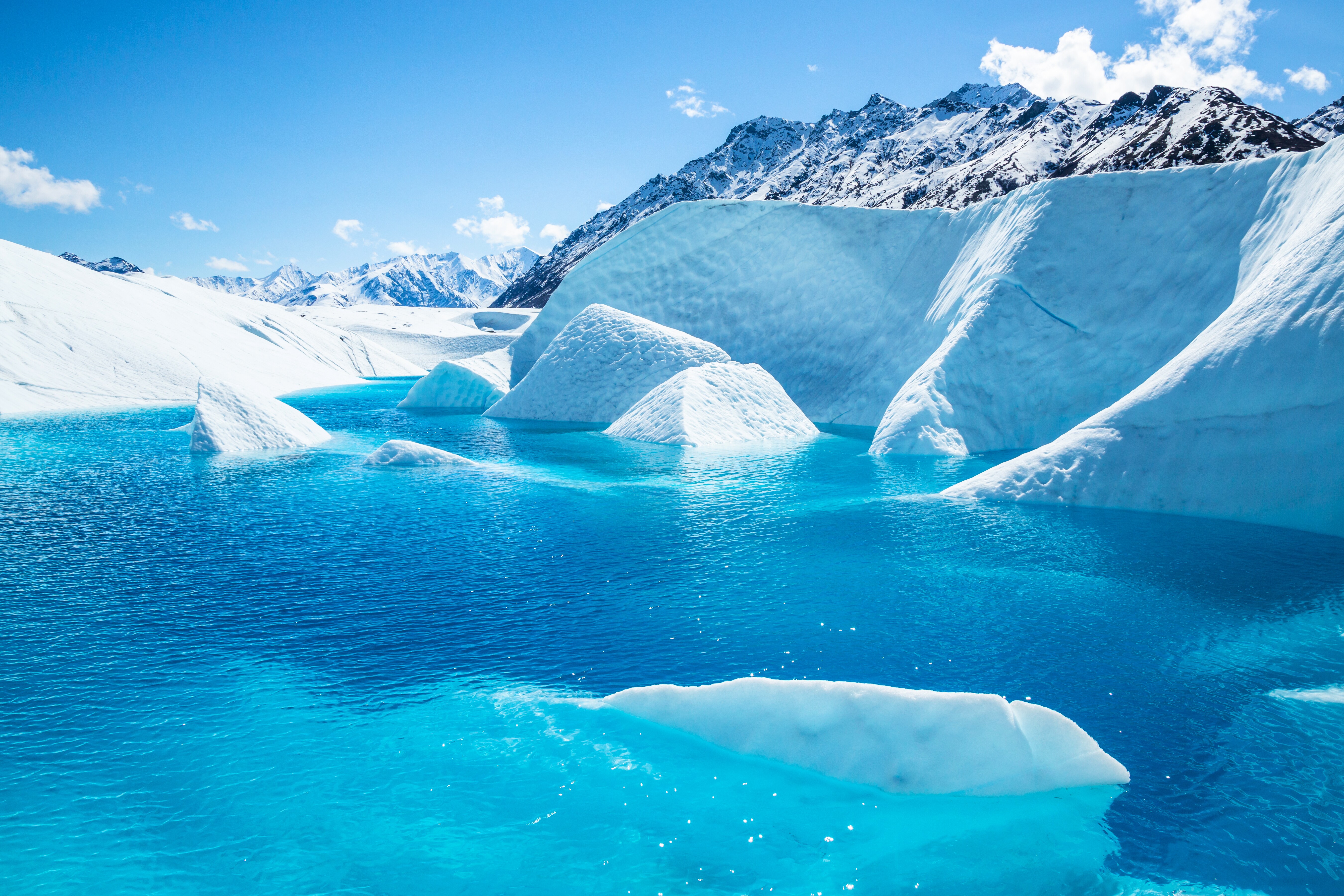 Summit of Mt Wickersham looming over the Matauska Glacier