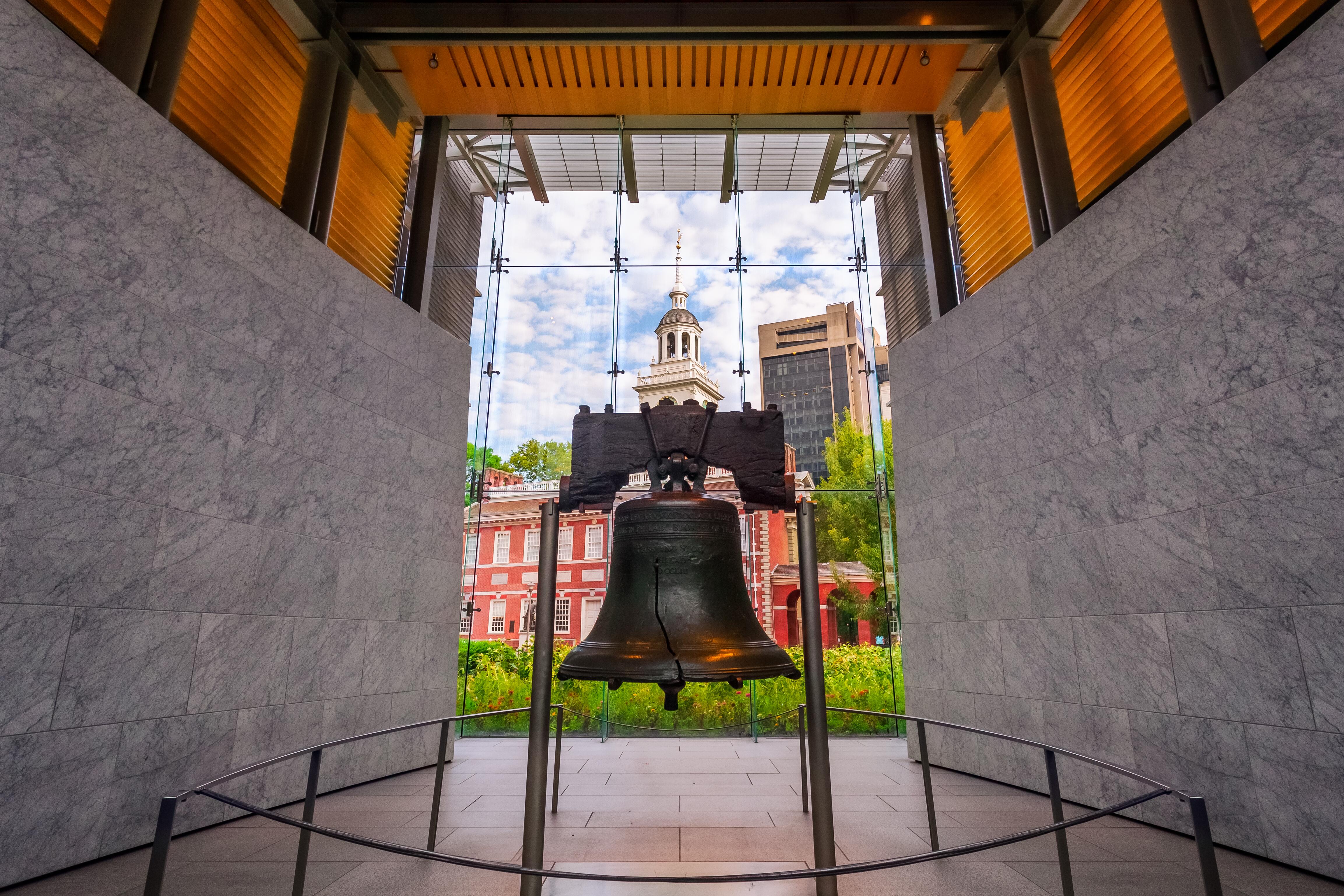 Image of the historic Liberty Bell, in Philadelphia, Pennsylvania.