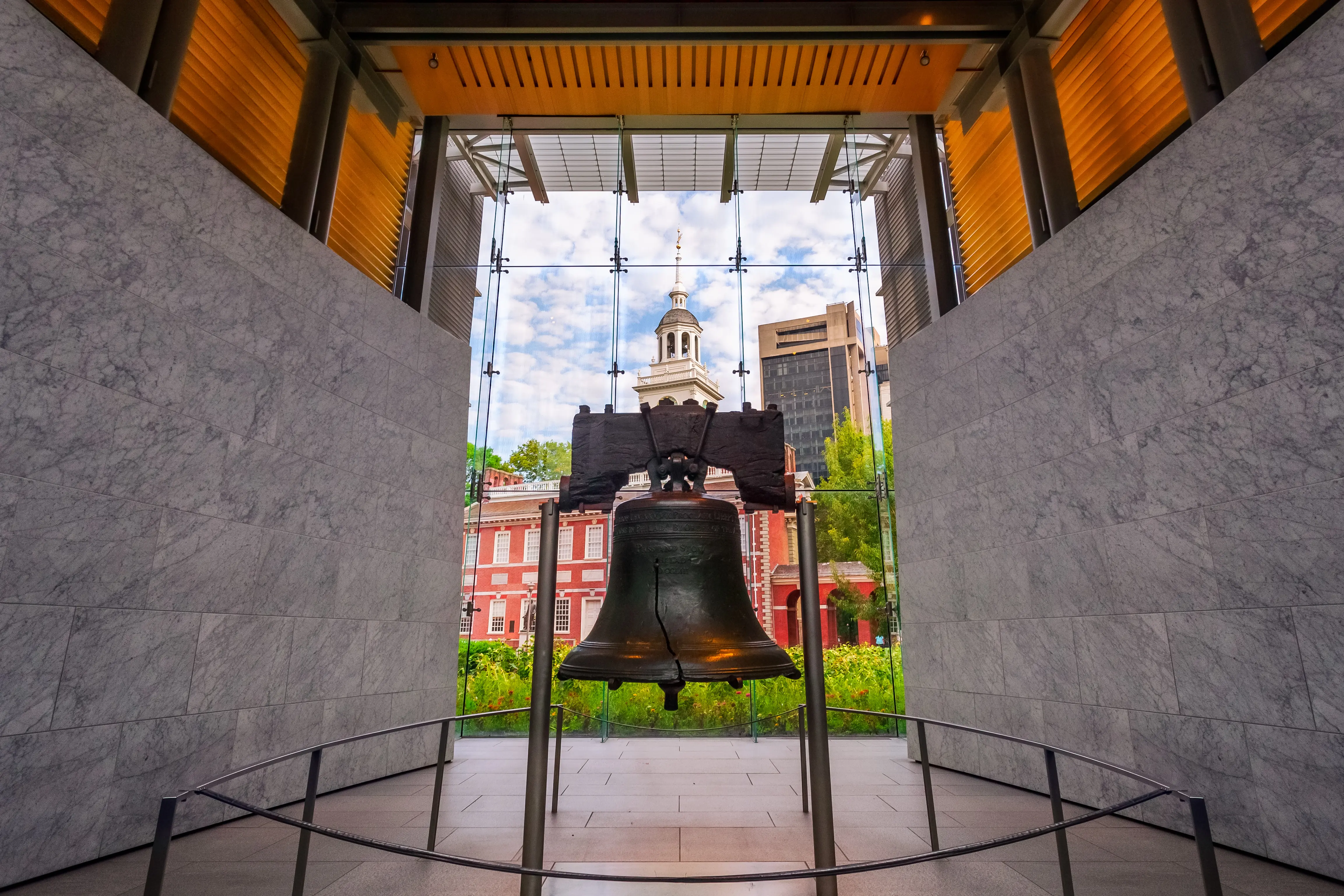 Image of the historic Liberty Bell, in Philadelphia, Pennsylvania.