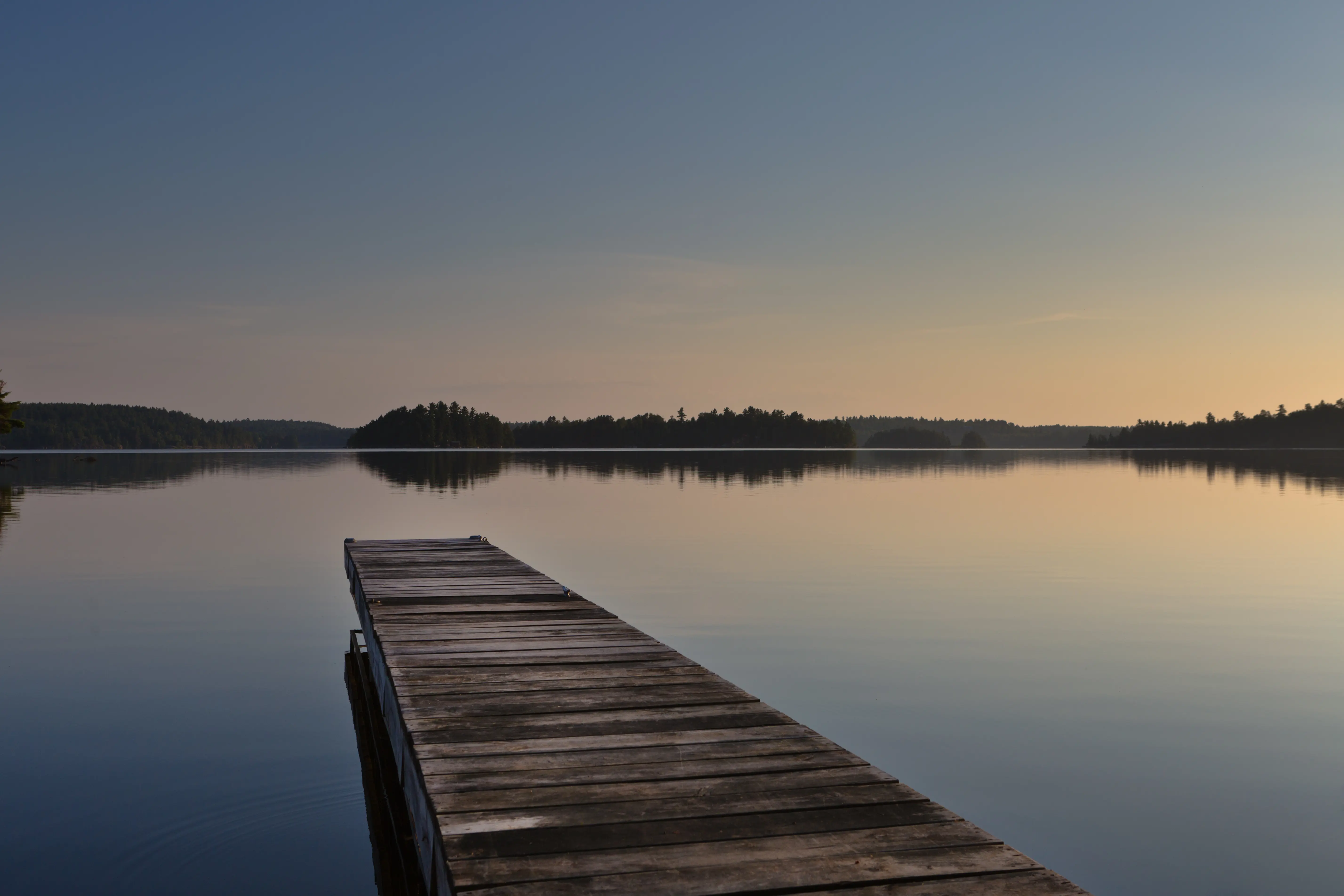 Image of a dock on a lake in Minnesota.