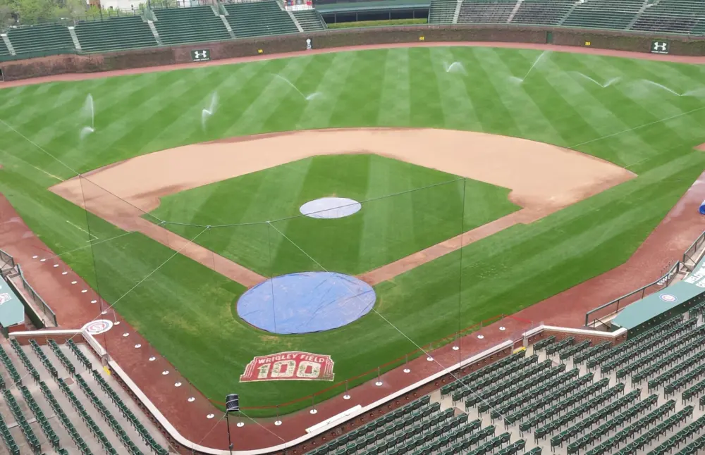 Baseball diamond at Wrigley Field in Chicago Illinois