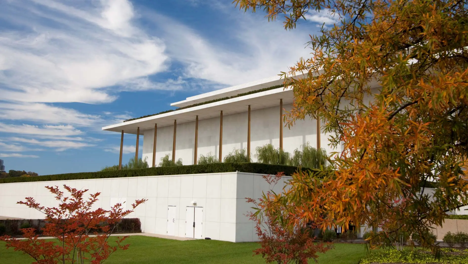 An exterior view of the National Gallery of Art