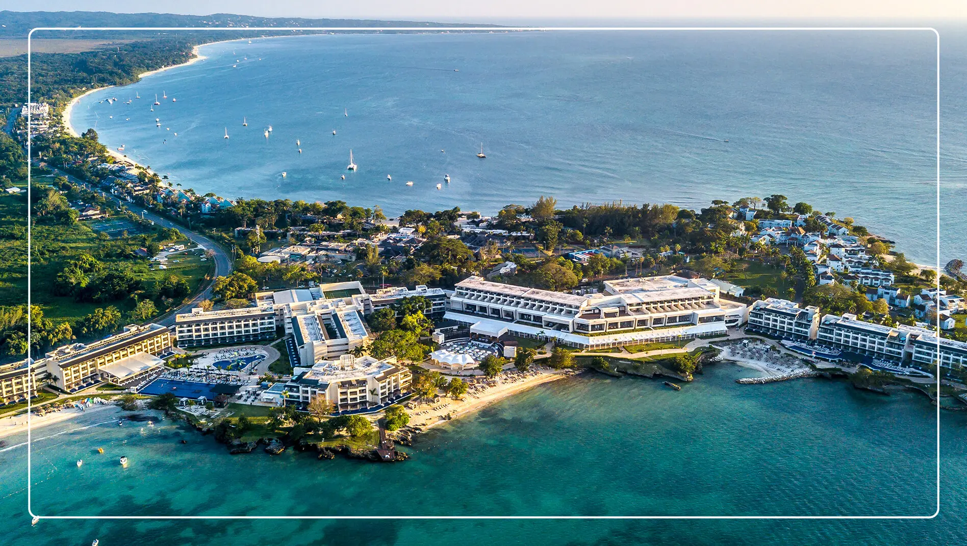 An aerial view of the Beaches Negril Resort & Spa.
