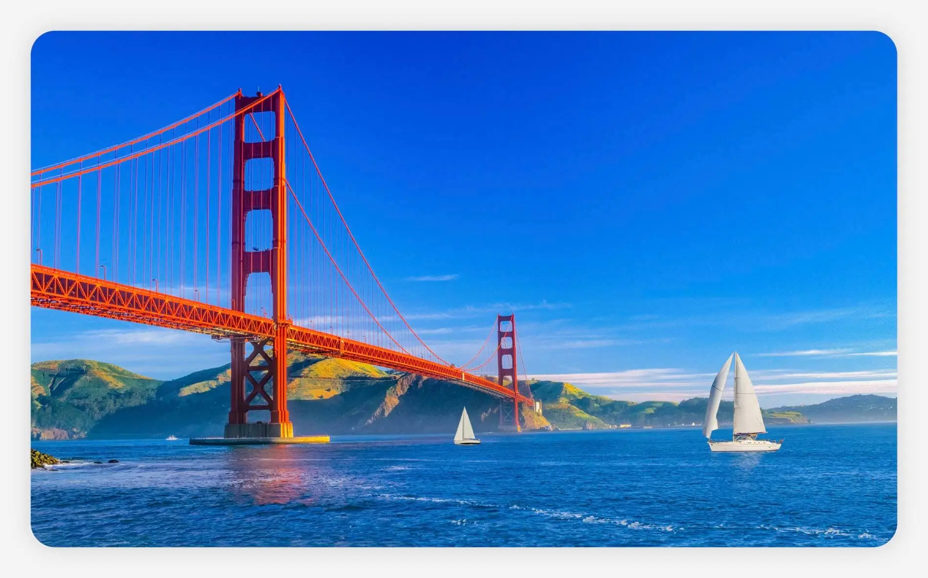 A photo of the Golden Gate Bridge.