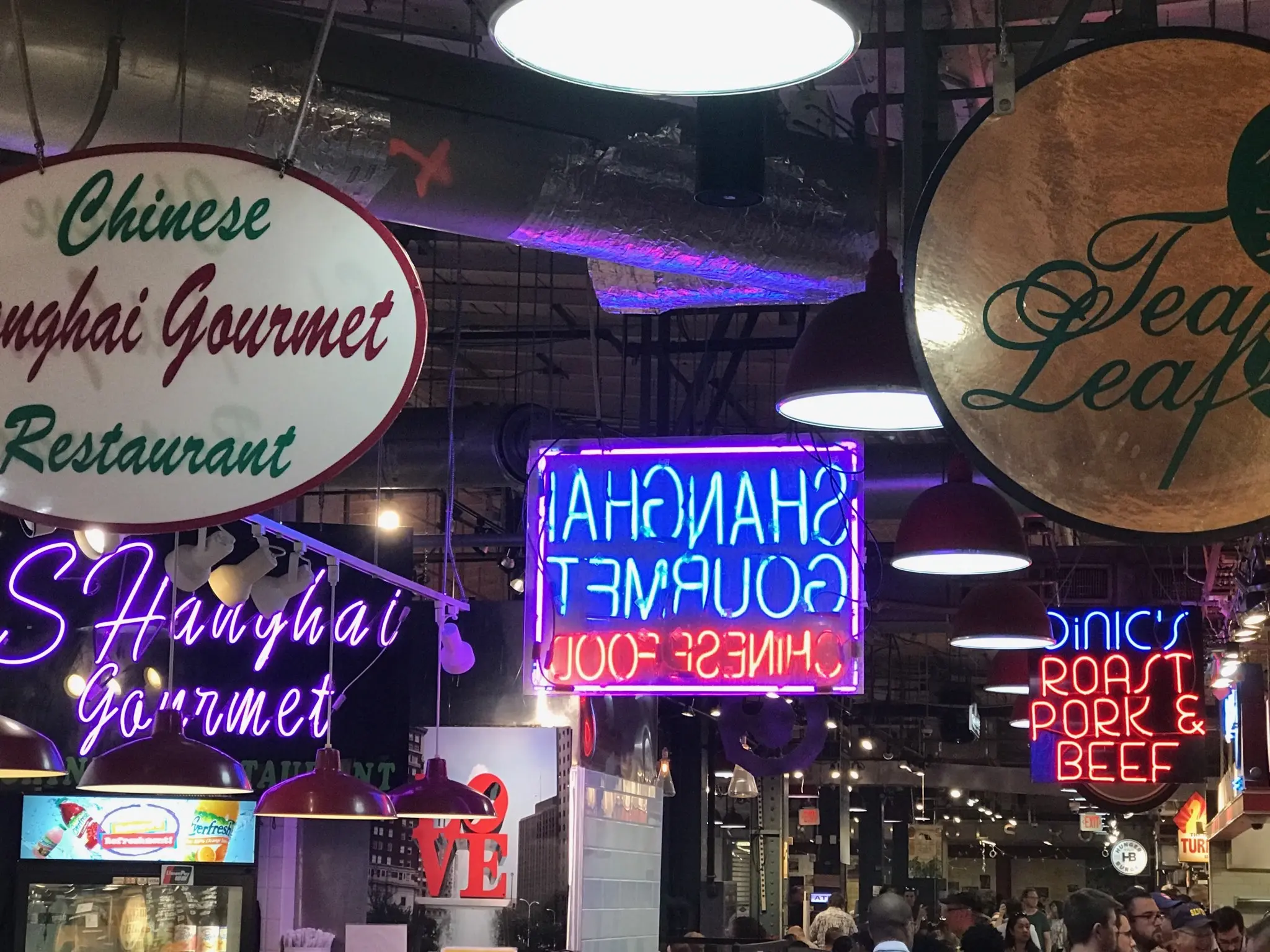 Reading Terminal Market interior signs