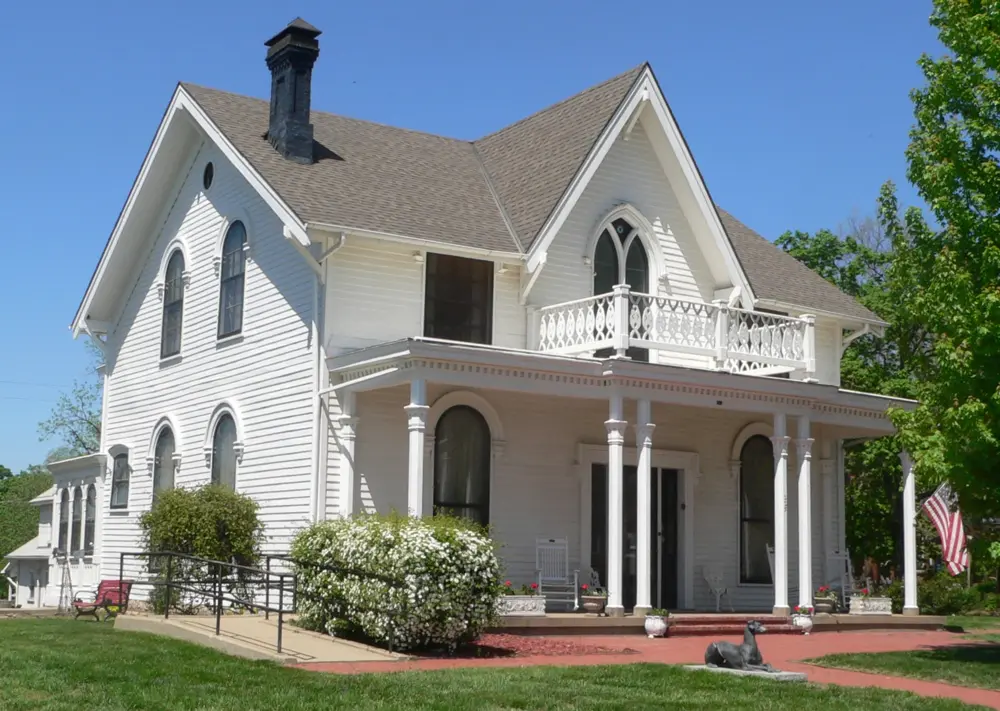 Exterior of the Amelia Earhart Birthplace Museum in Atchison, Kansas.