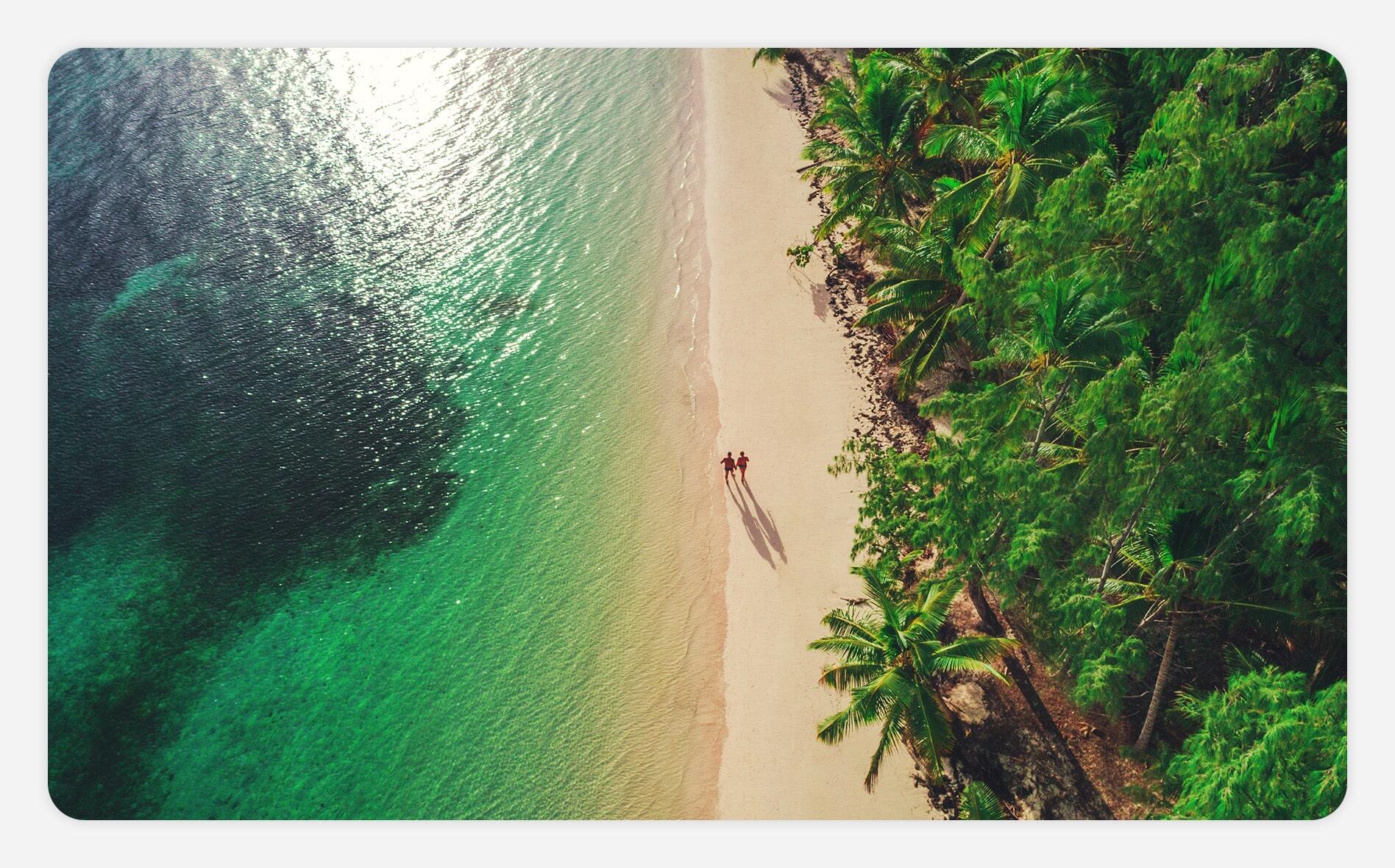 Couple walking on the beach in Punta Cana