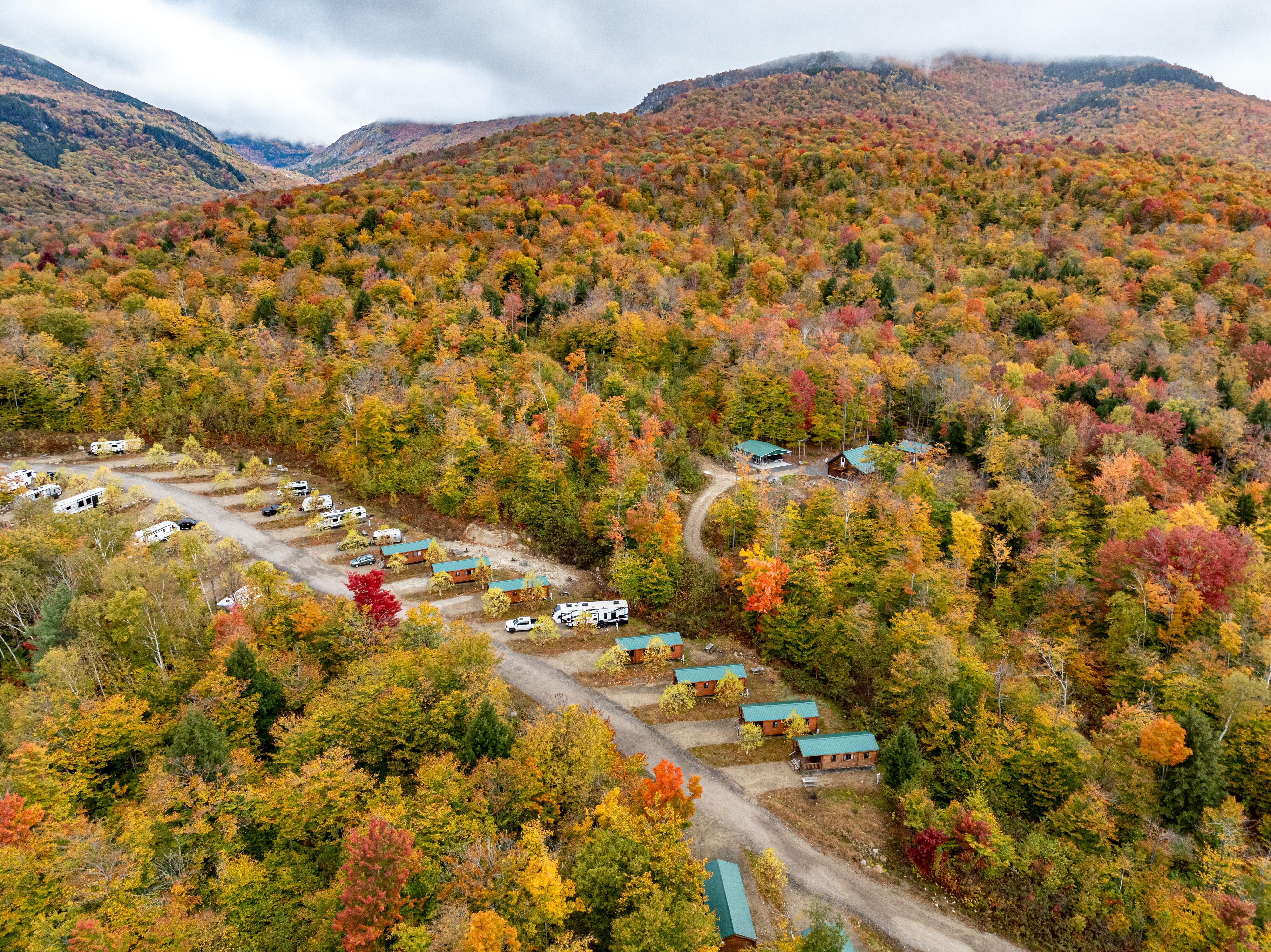 Image of Woodstock Vermont, in fall.