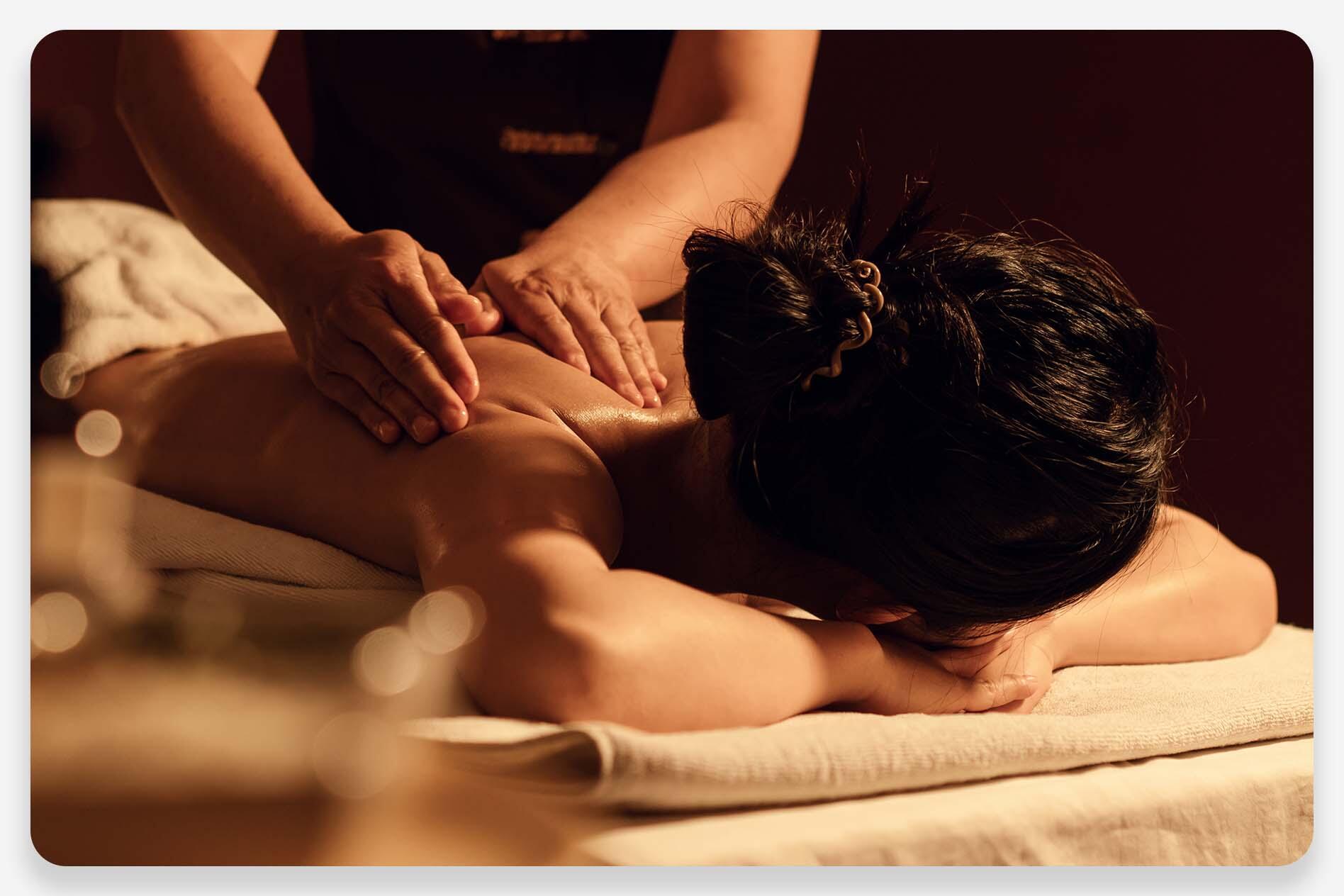 Someone getting a massage