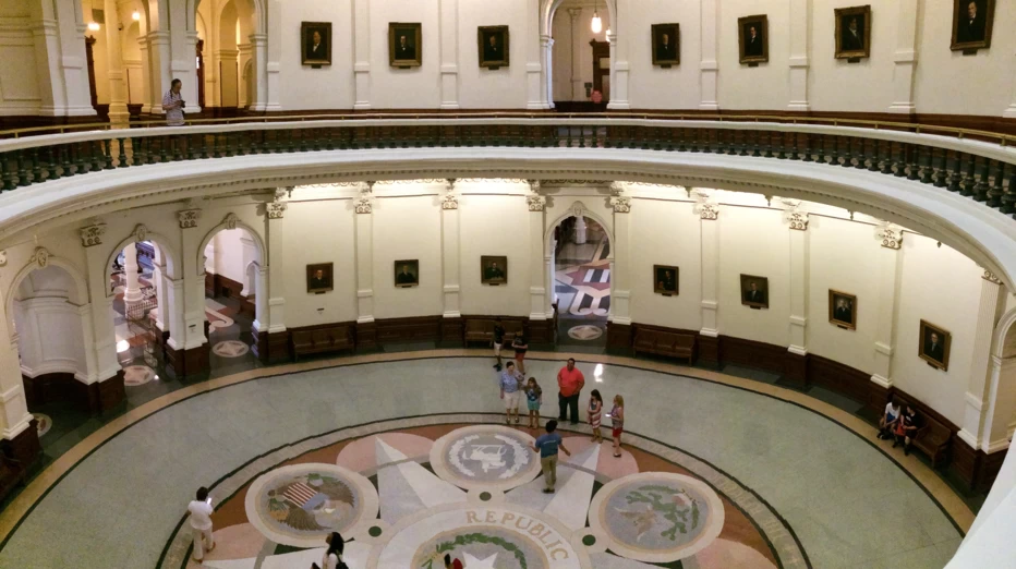 Rotunda at Texas State Capitol in Austin, Texas.