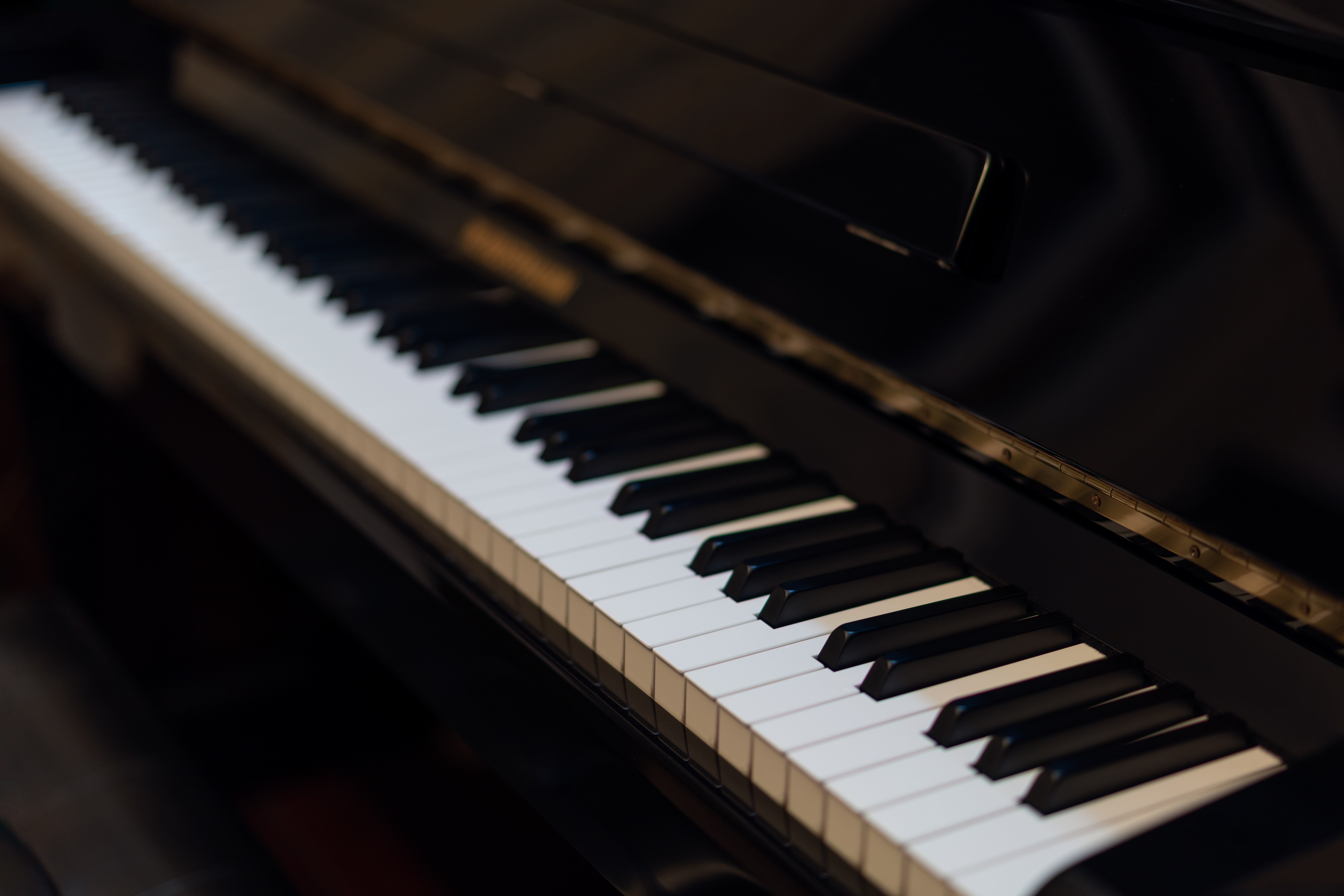 Closeup image of a piano.