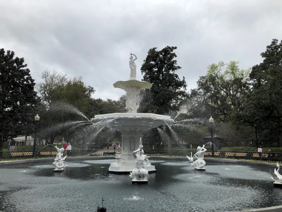 Visiting the historic fountain in Forsyth Park is one of the most popular things to do in Savannah. The fountain was placed in 1858.