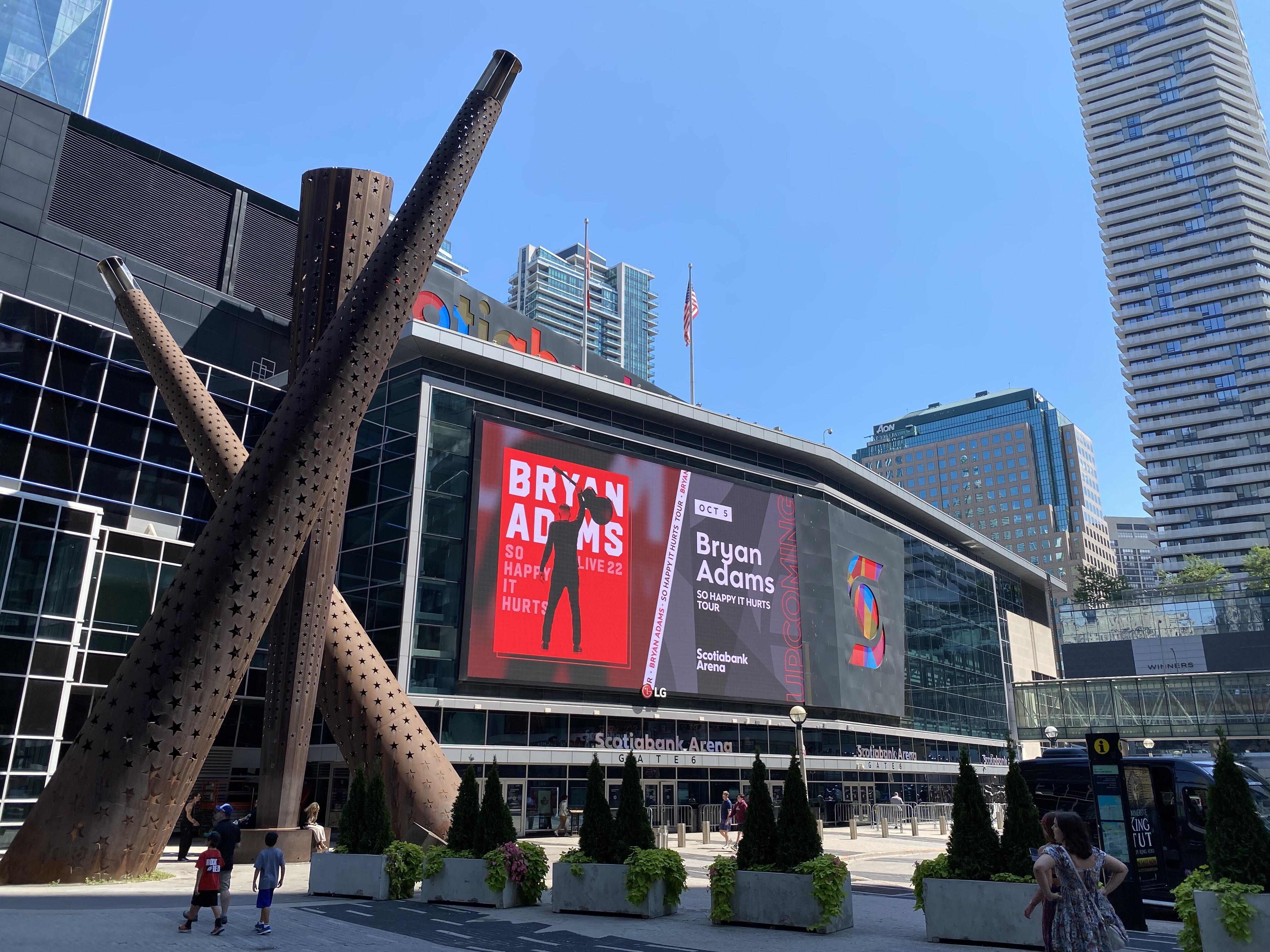 Exterior image of the Scotiabank Arena in Toronto, Cananda.