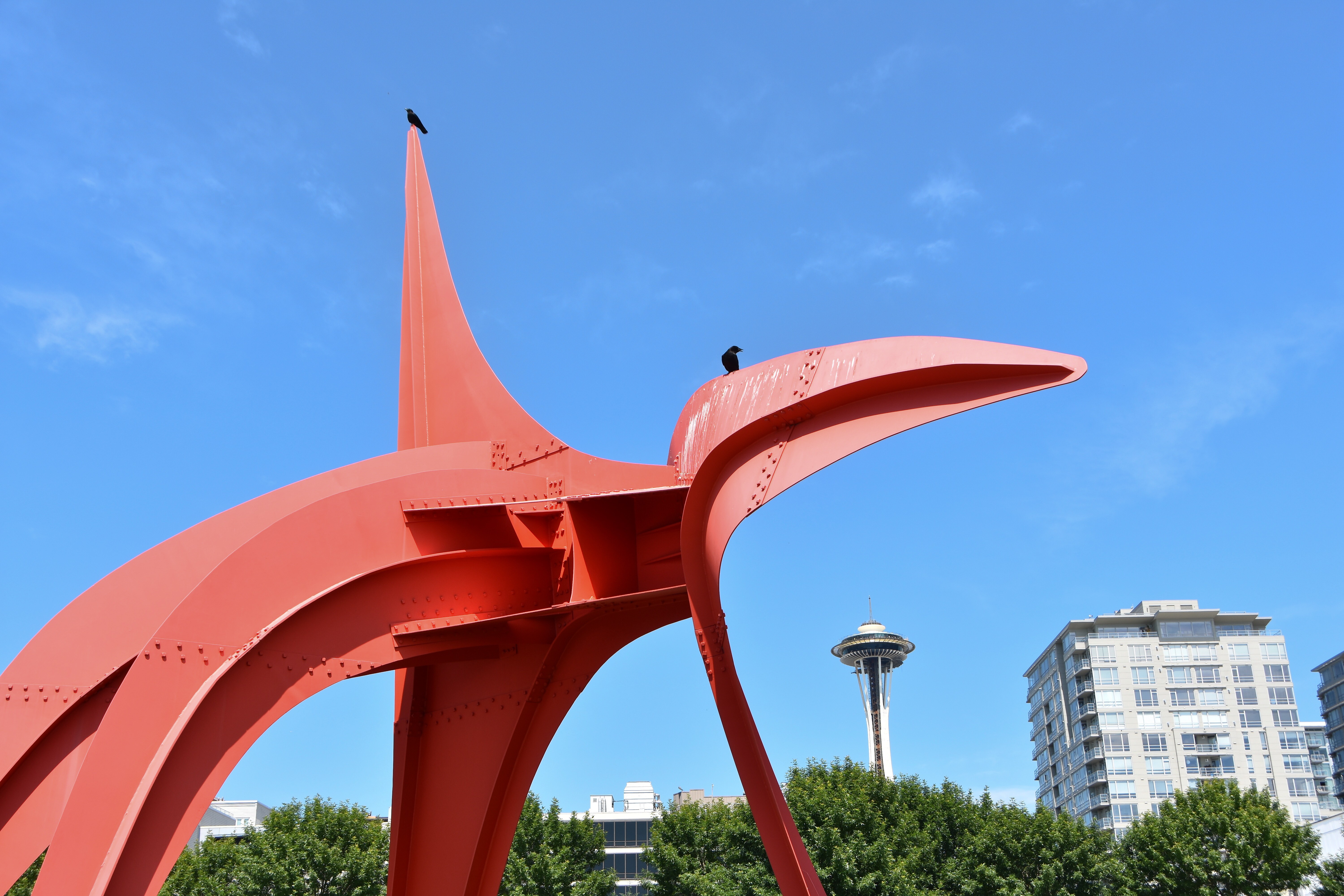 The Eagle by Alexander Calder at Olympic Sculpture Park in Seattle, Washington.