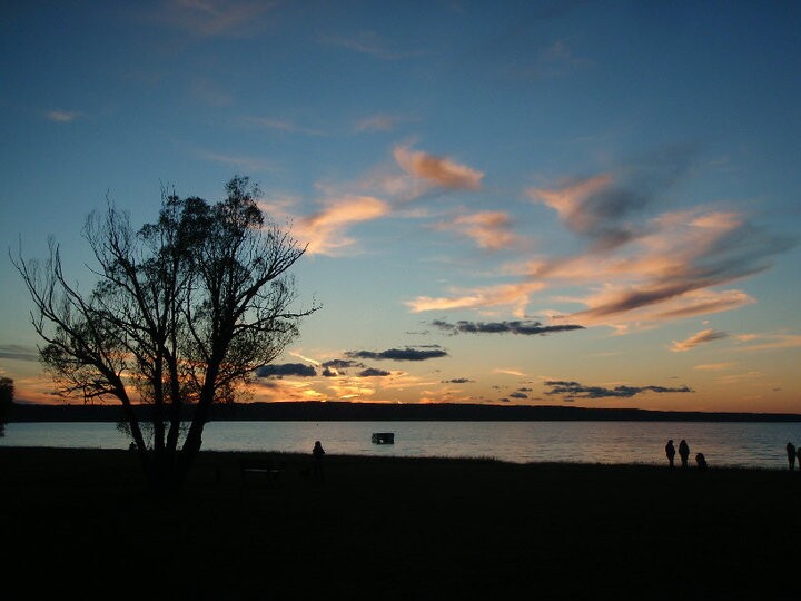 Image of Burt Lake in Michigan, taken at sunset.