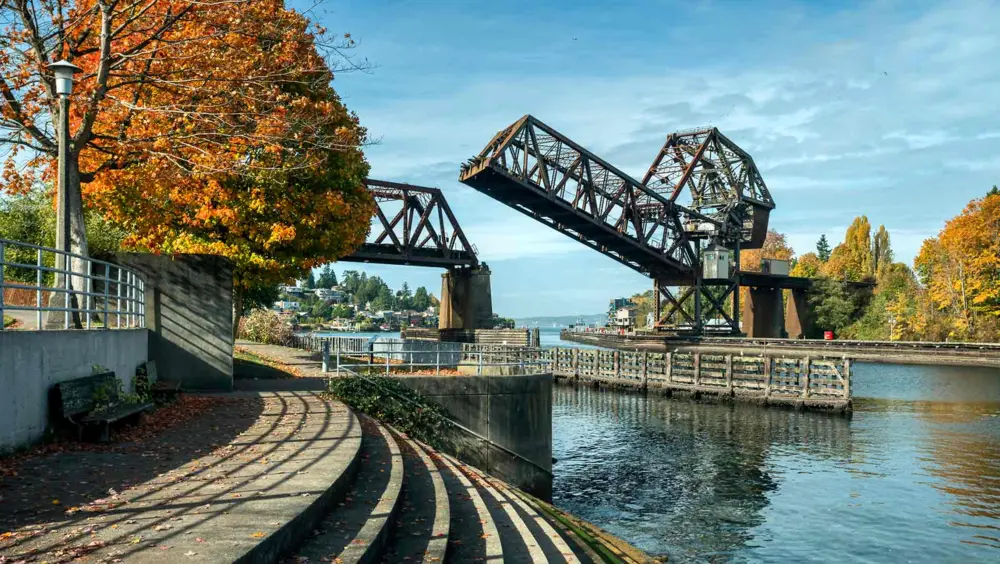 Ballard Locks in Seattle, a popular thing to do in Seattle.