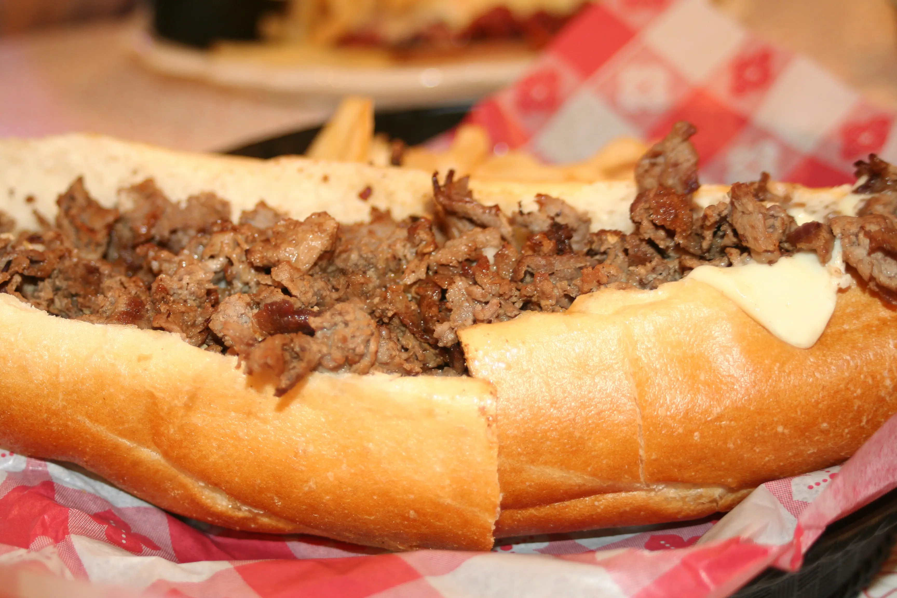 Philly cheesesteak sandwich