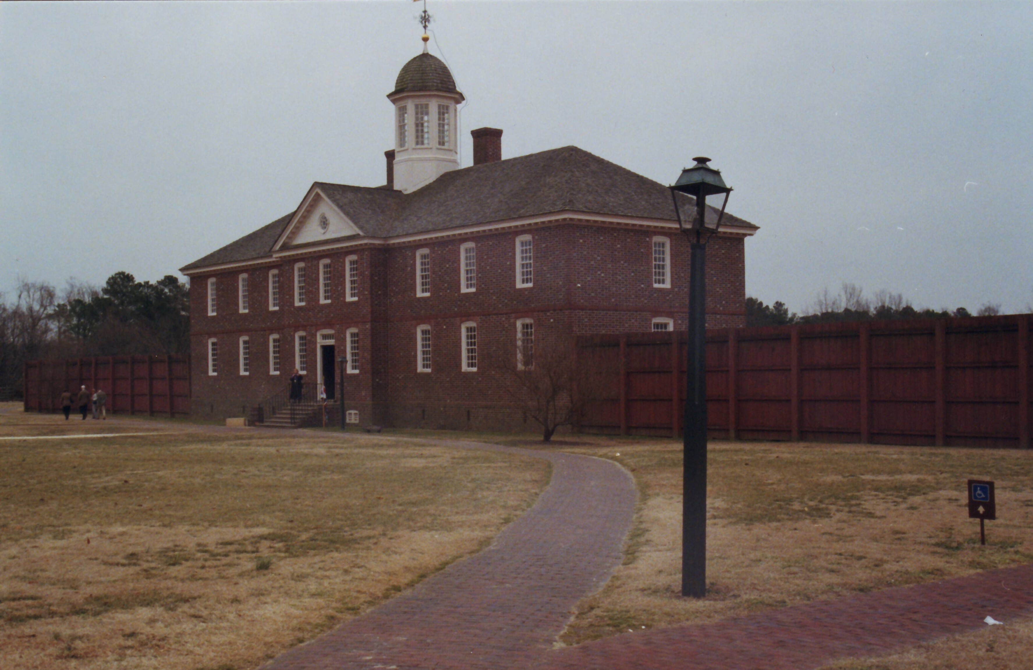 Exterior image of the Old Public Hospital in Colonial Williamsburg.