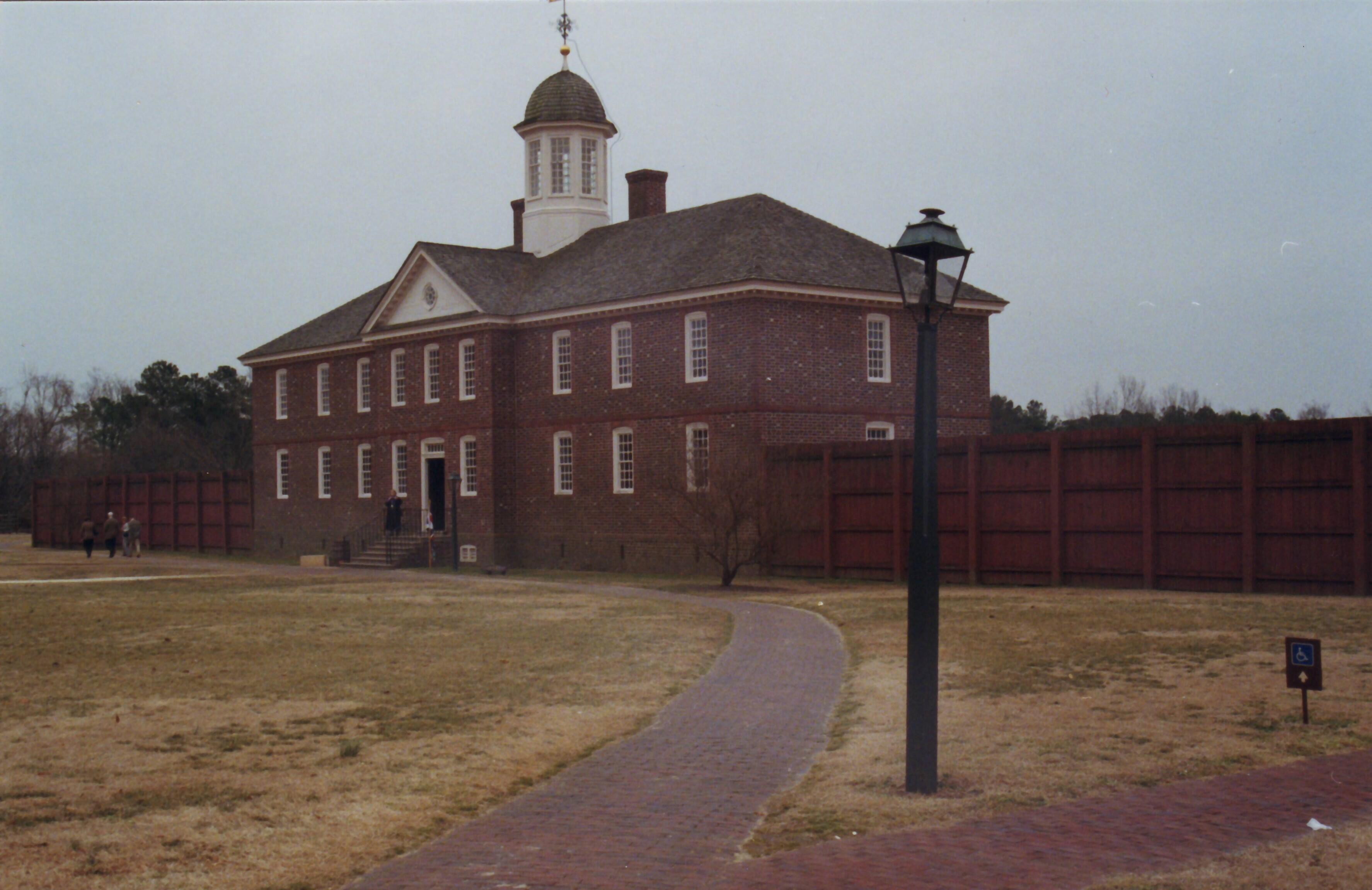 Exterior image of the Old Public Hospital in Colonial Williamsburg.