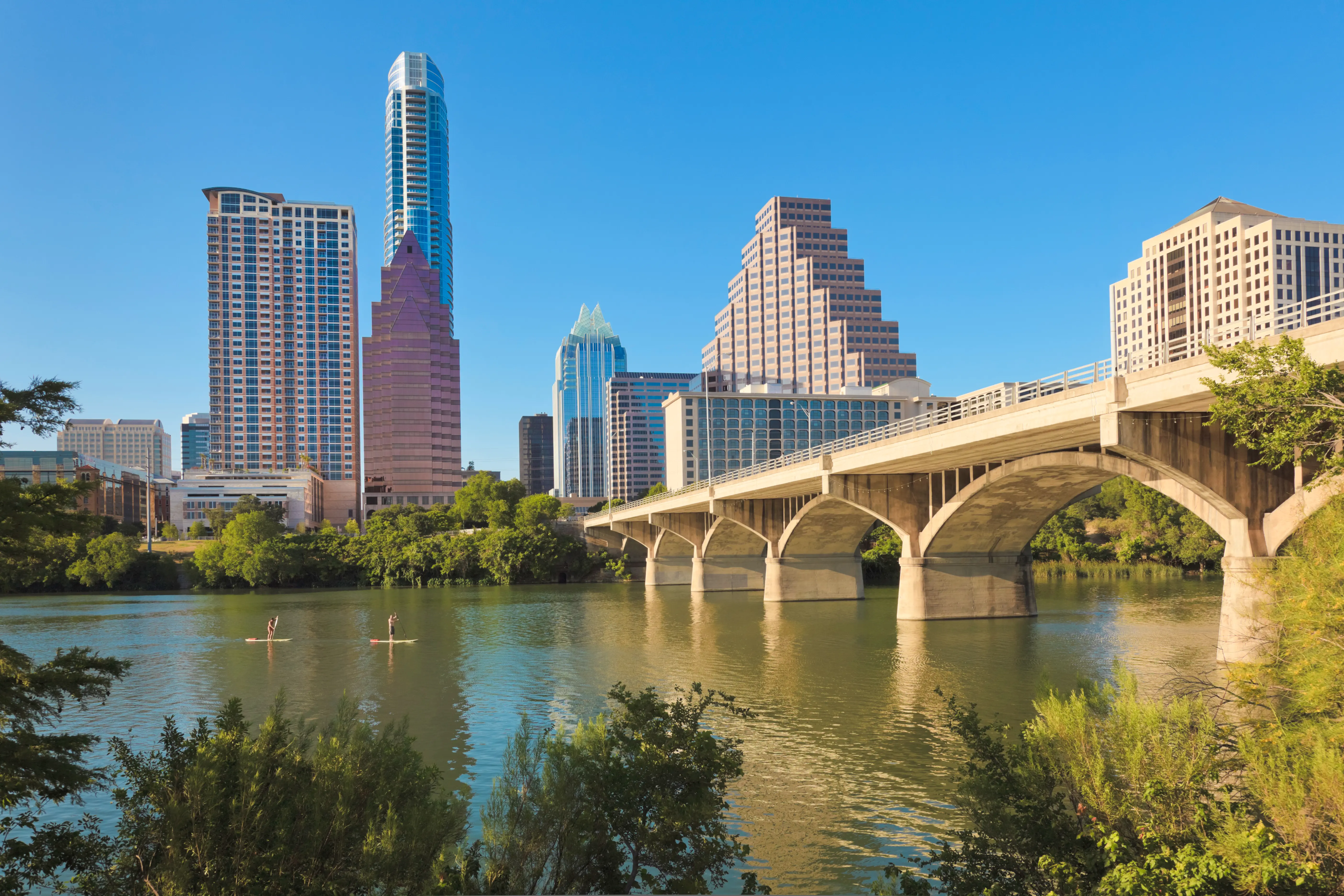 Ann W. Richards Congress Avenue Bridge in Austin, Texas.