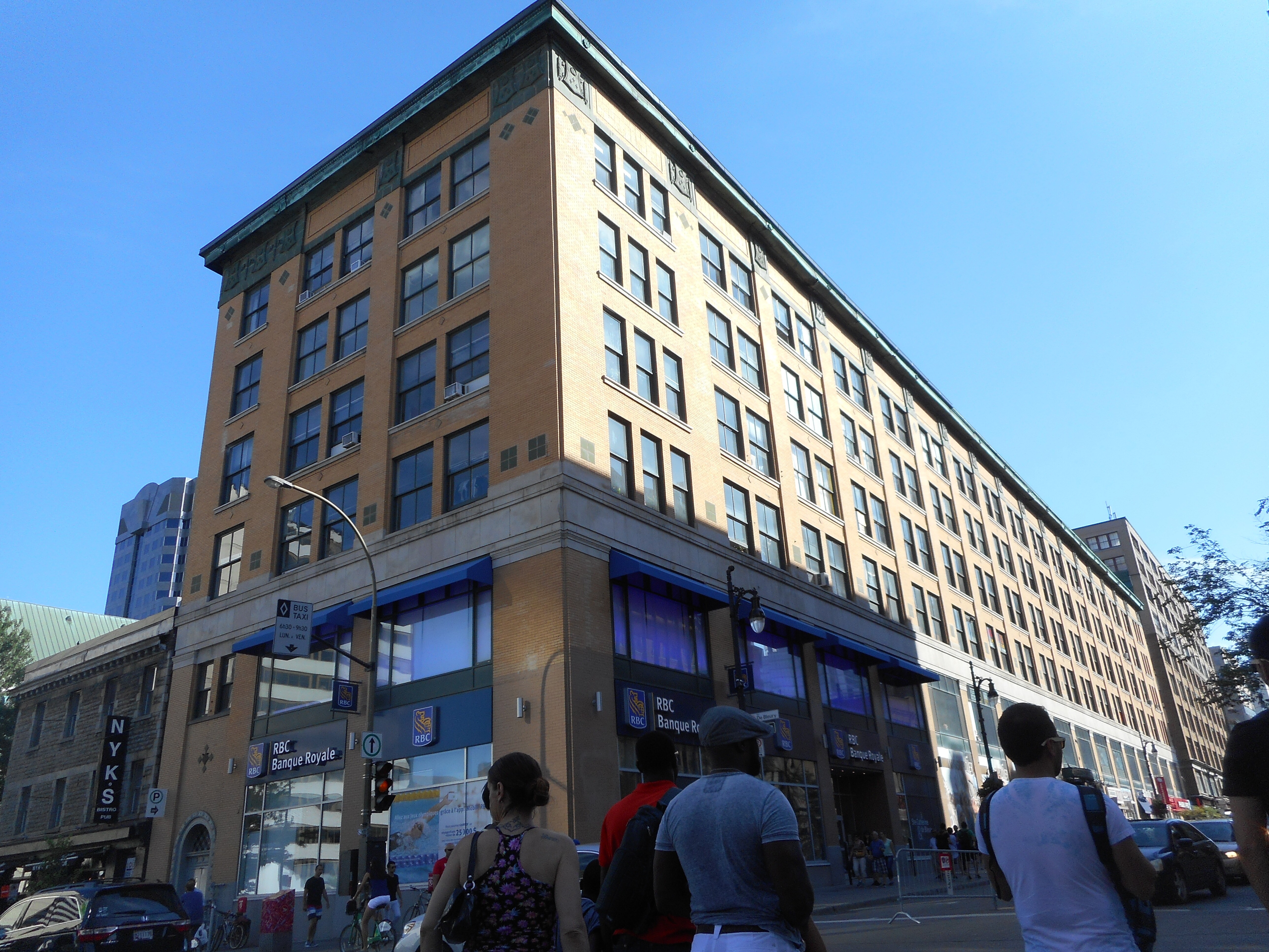The outside of the Belgo Building in Montreal.