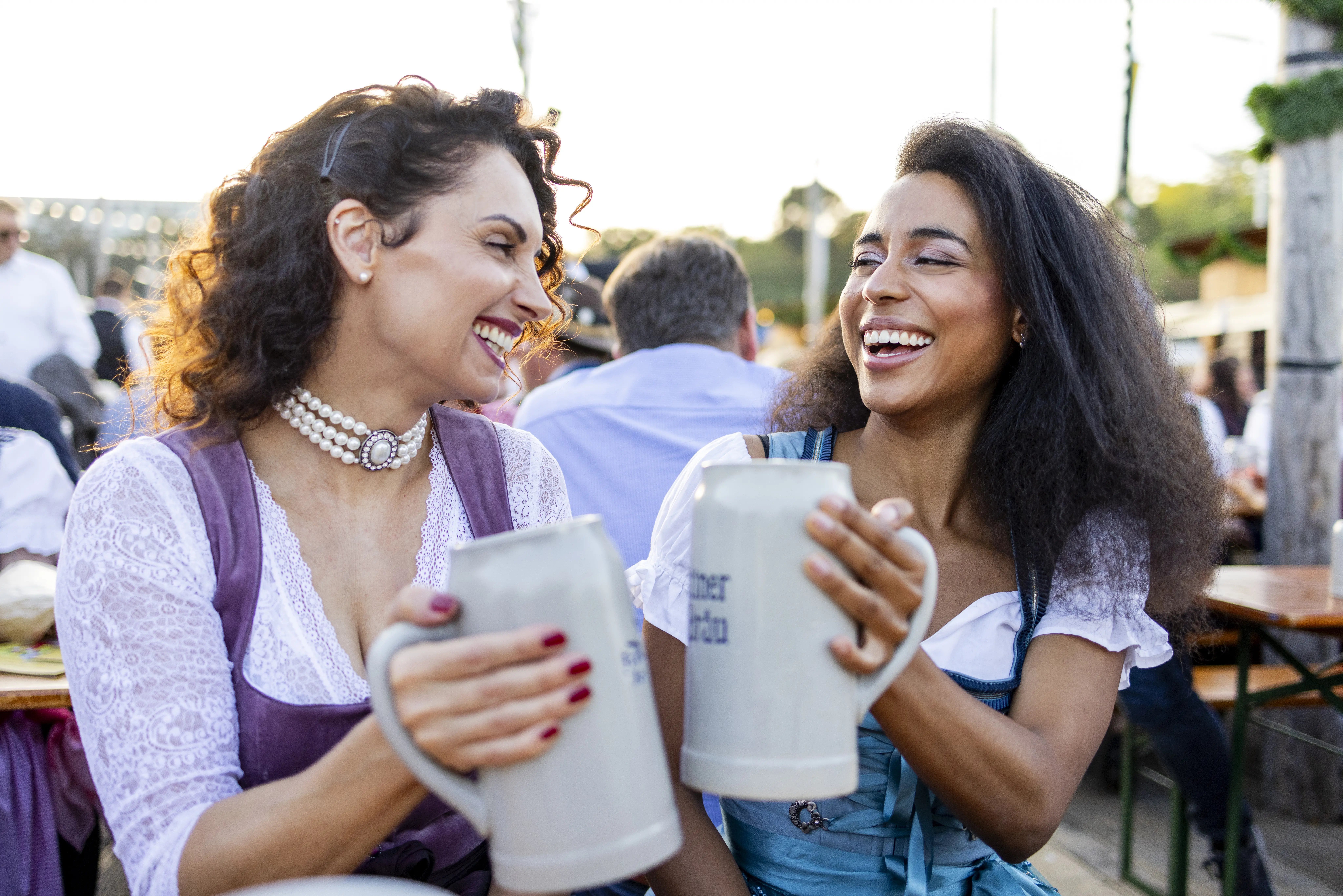 Photo of friends enjoying Oktoberfest in Munich