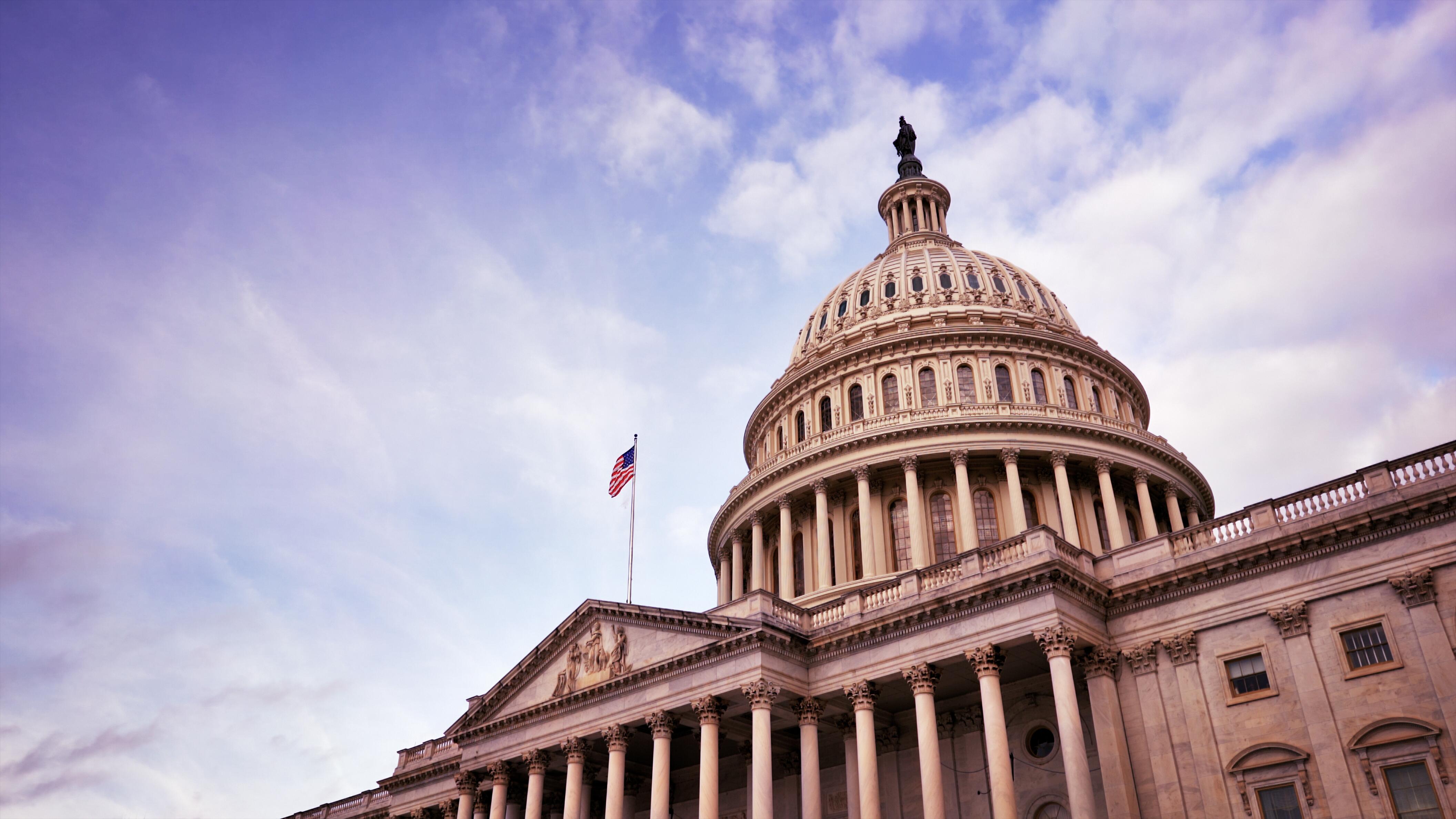 Exterior shot of the US Capitol Building