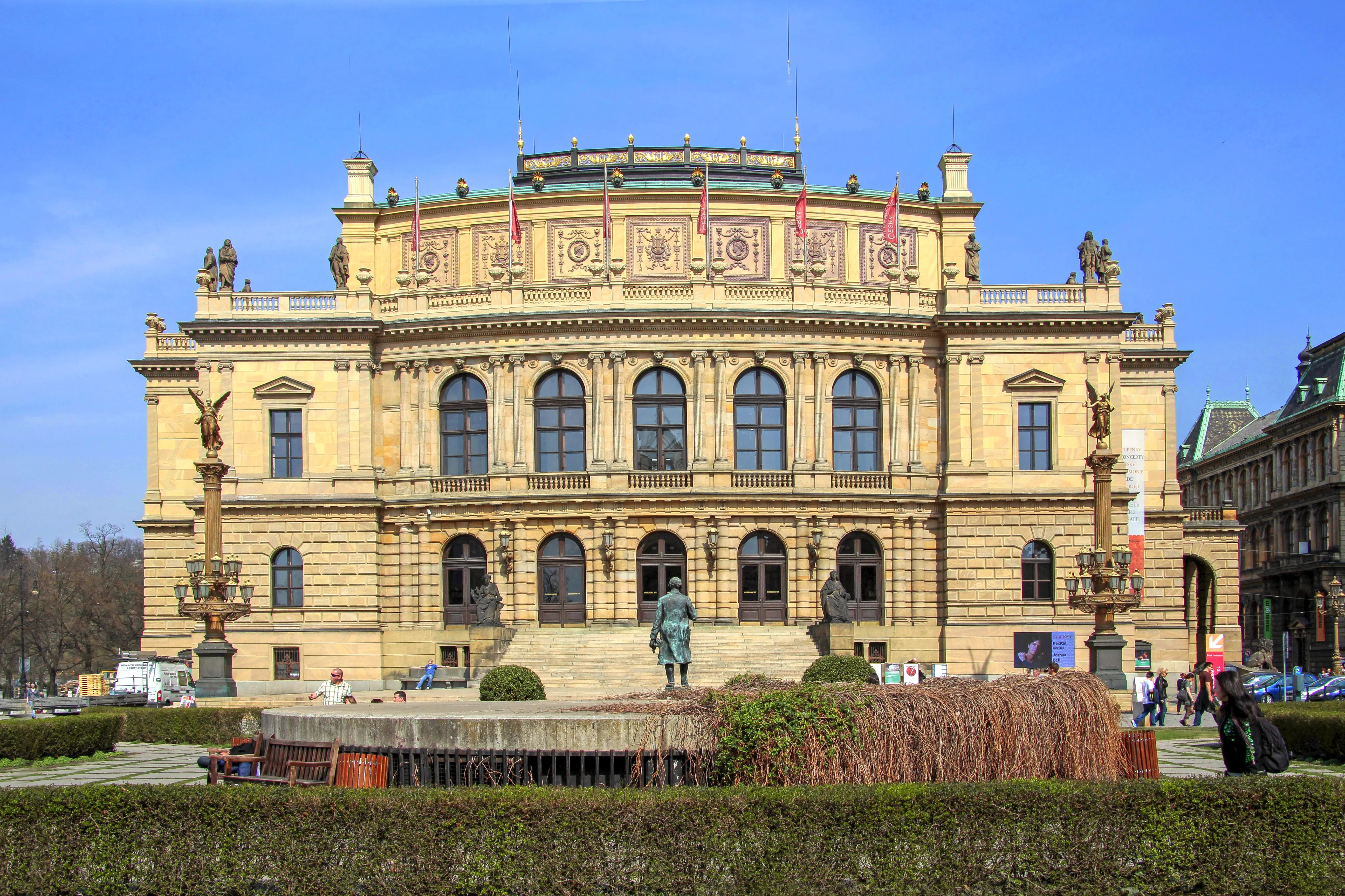 Exterior image of the Rudolfinum in Prague, Czechia.