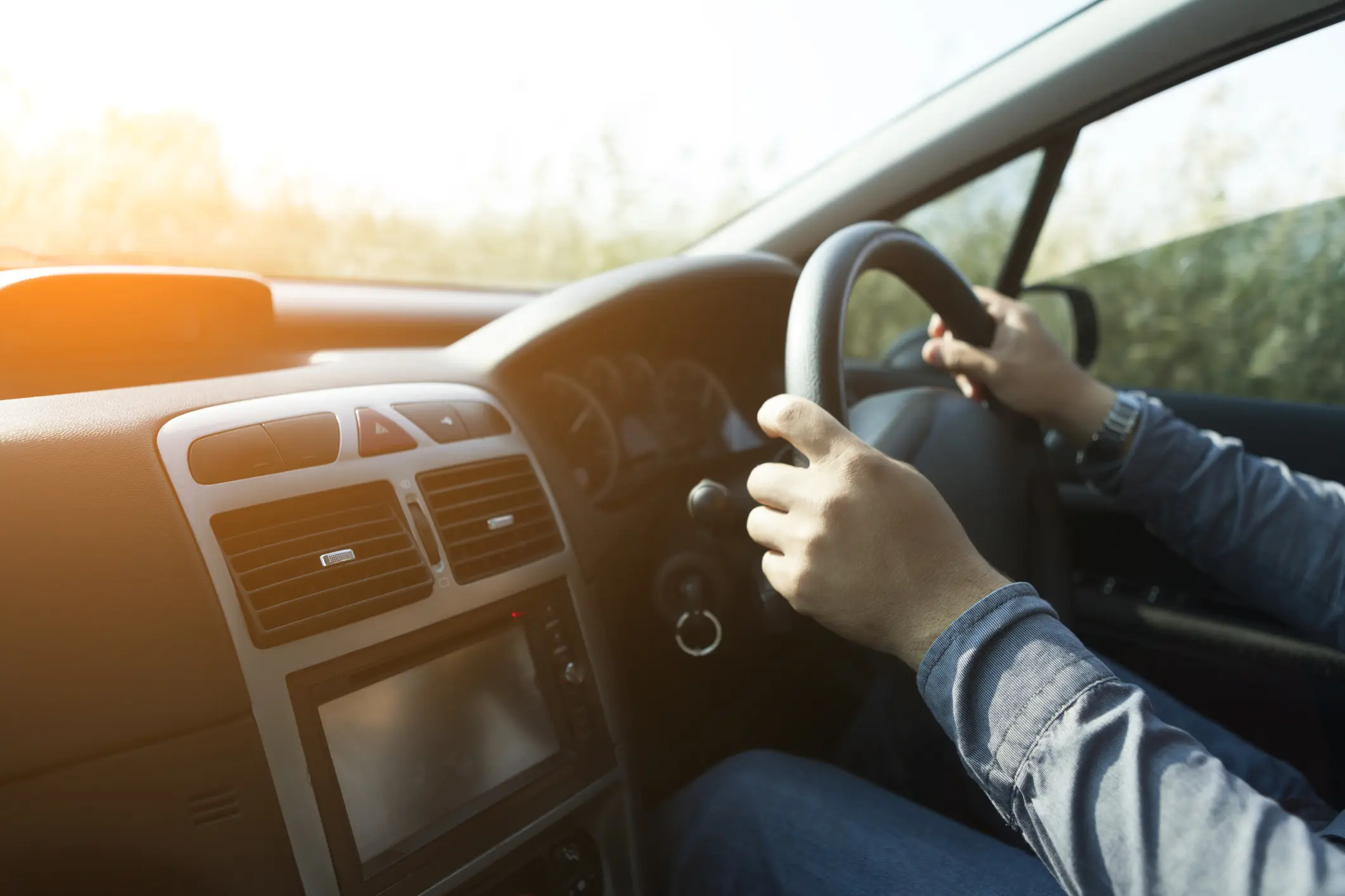 Right Hand Driver in car