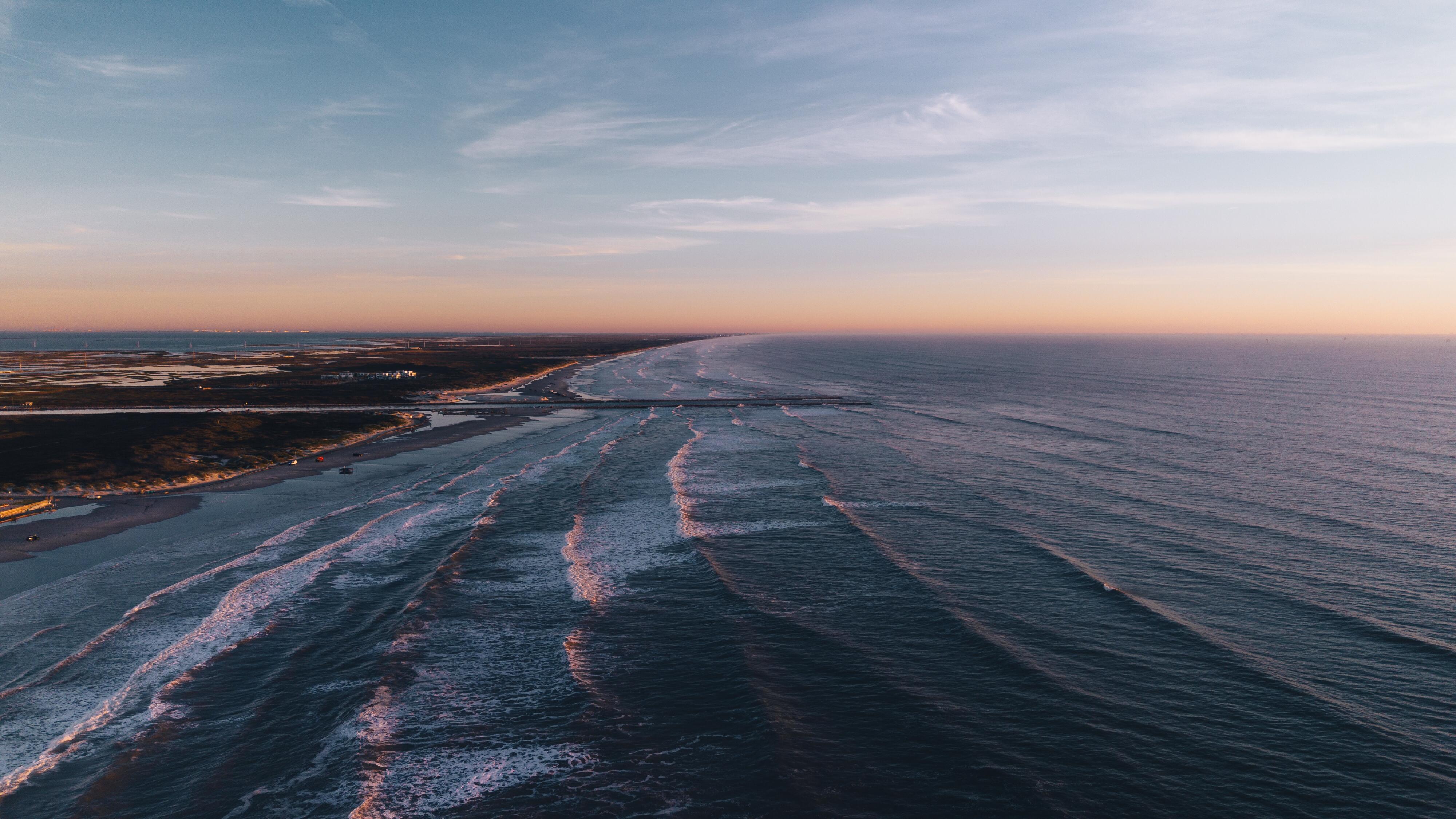 Outdoor image of the scenery and shoreline of Corpus Christi