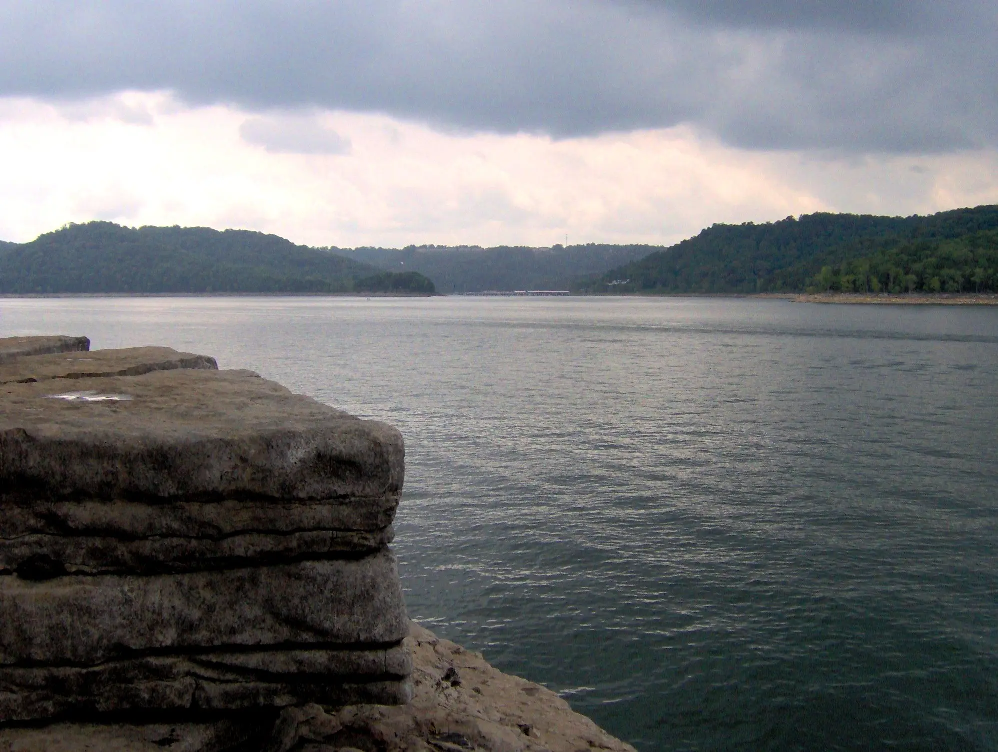 Image of a scenic view at Center Hill Lake, Tennessee.