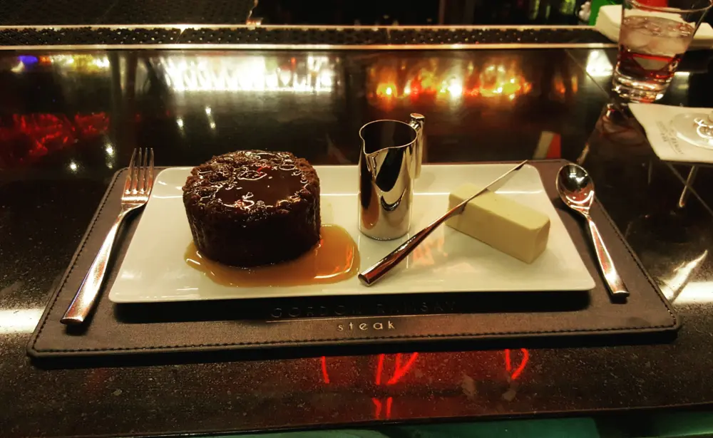 Dessert display at Gordan Ramsay Steak restaurant in Las Vegas Nevada
