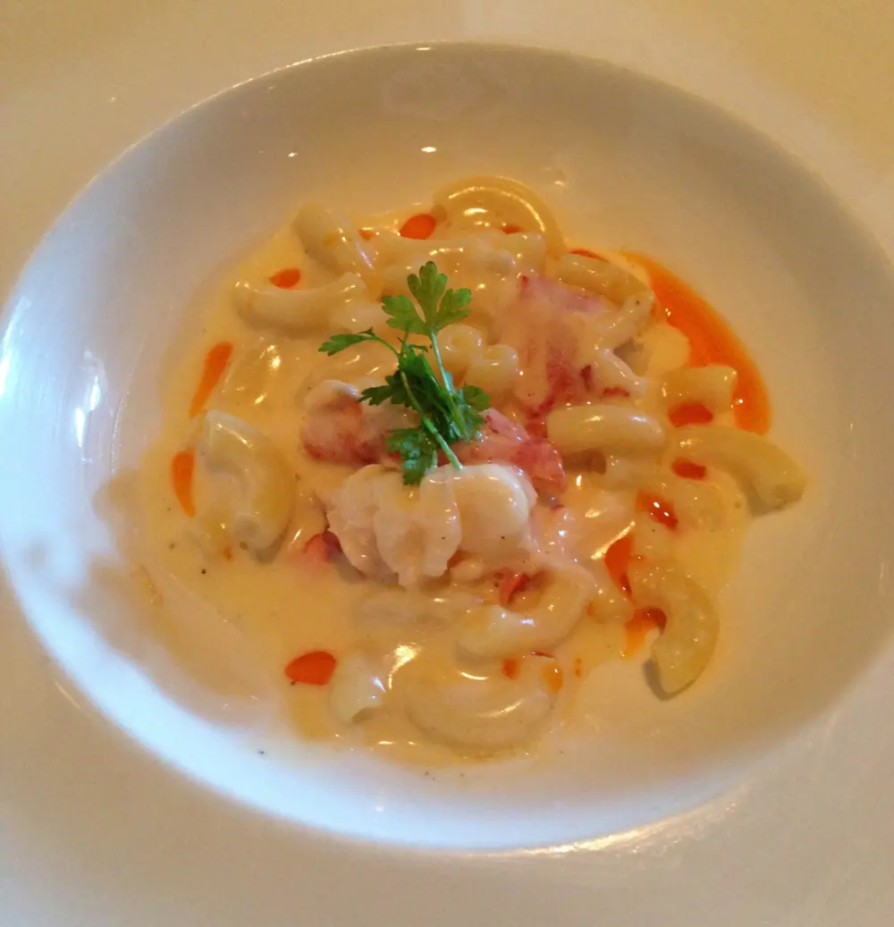 halibut, lobster mac 'n' cheese, duck, custard, fine dining, 4 Diamond, appetizer, entree, dessert