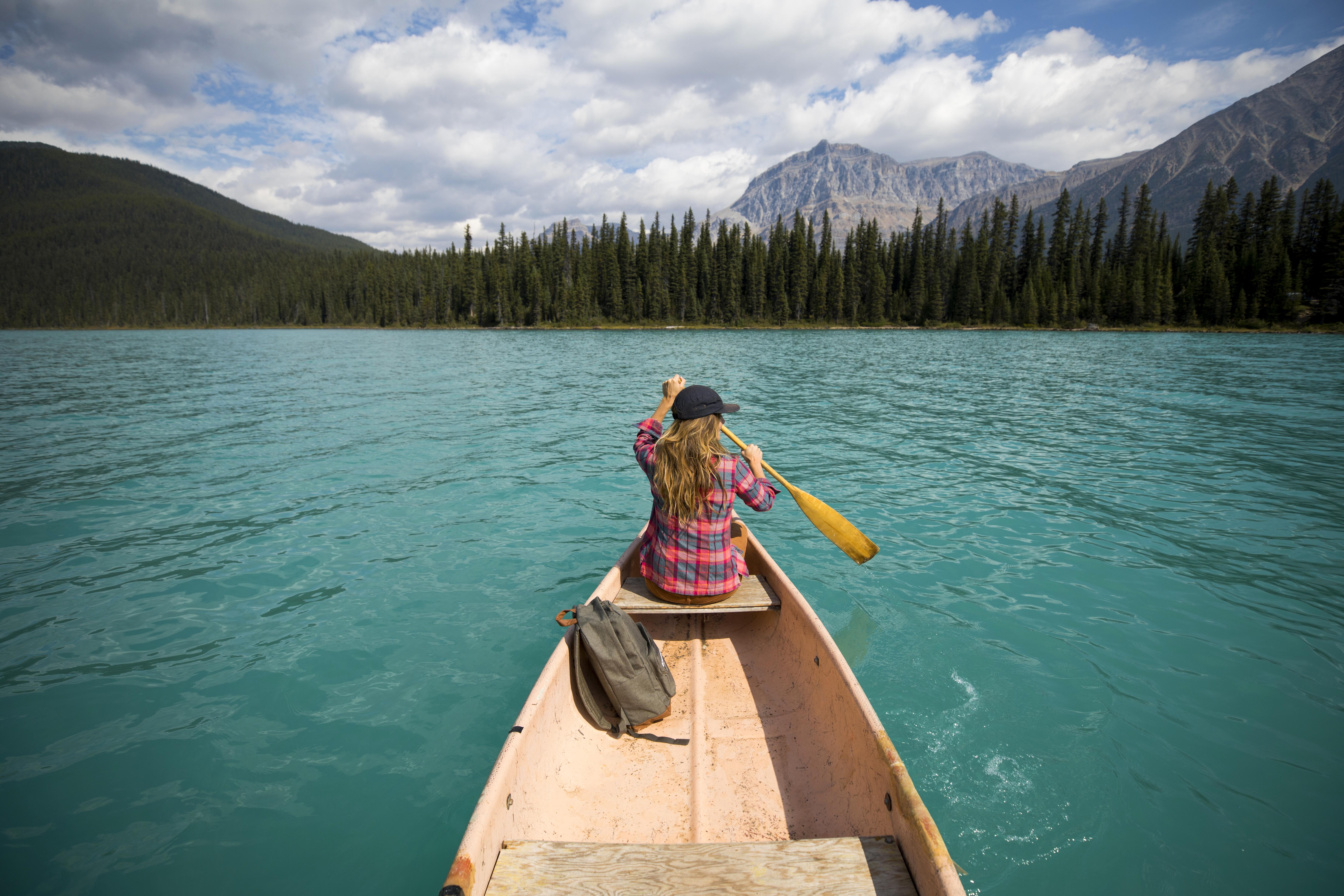 Photo of canoeing in Banff, Canada
