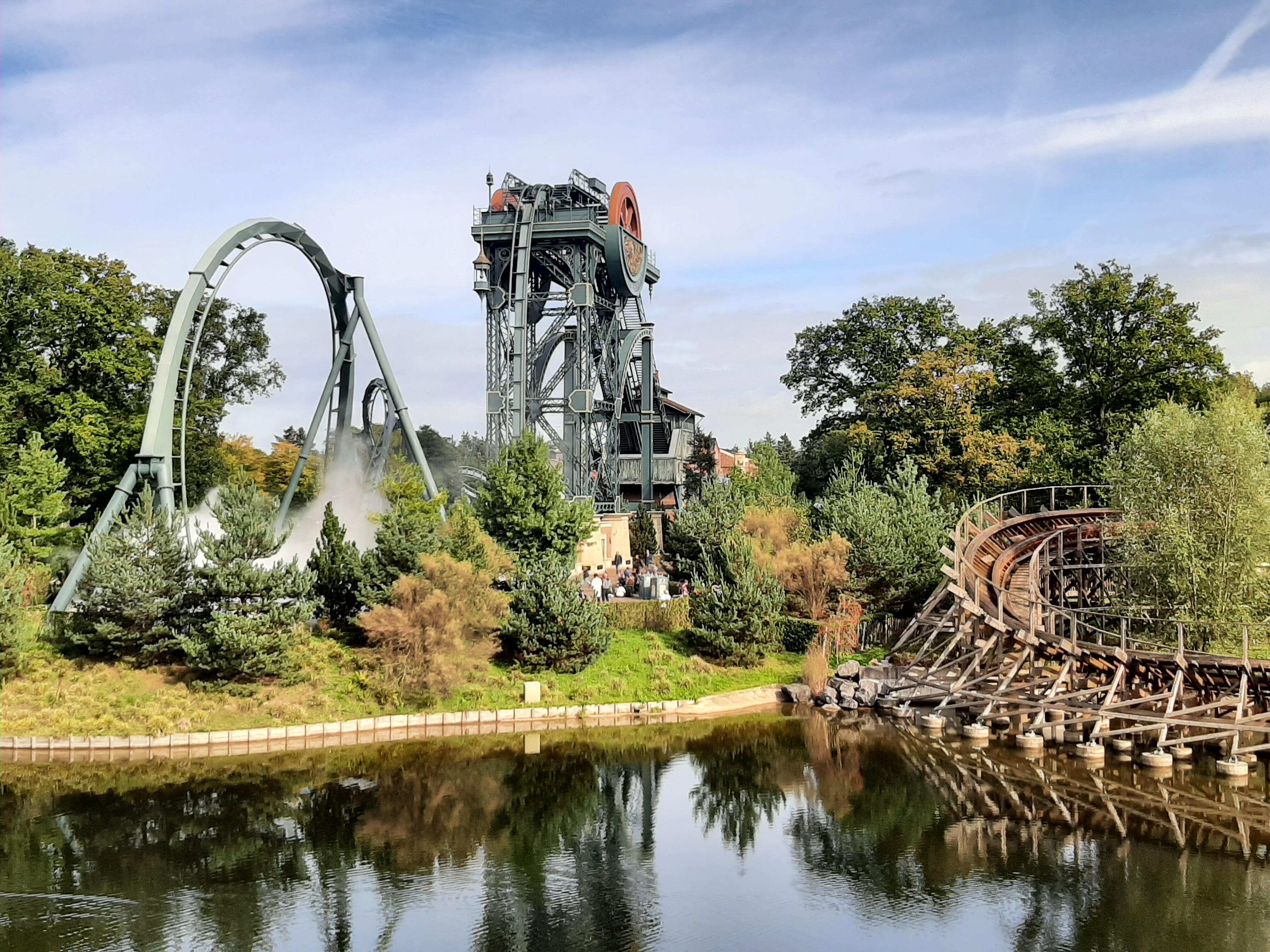 Image of the Baron 1898 dive coaster at Efteling, in Kaatsheuvel, Netherlands.