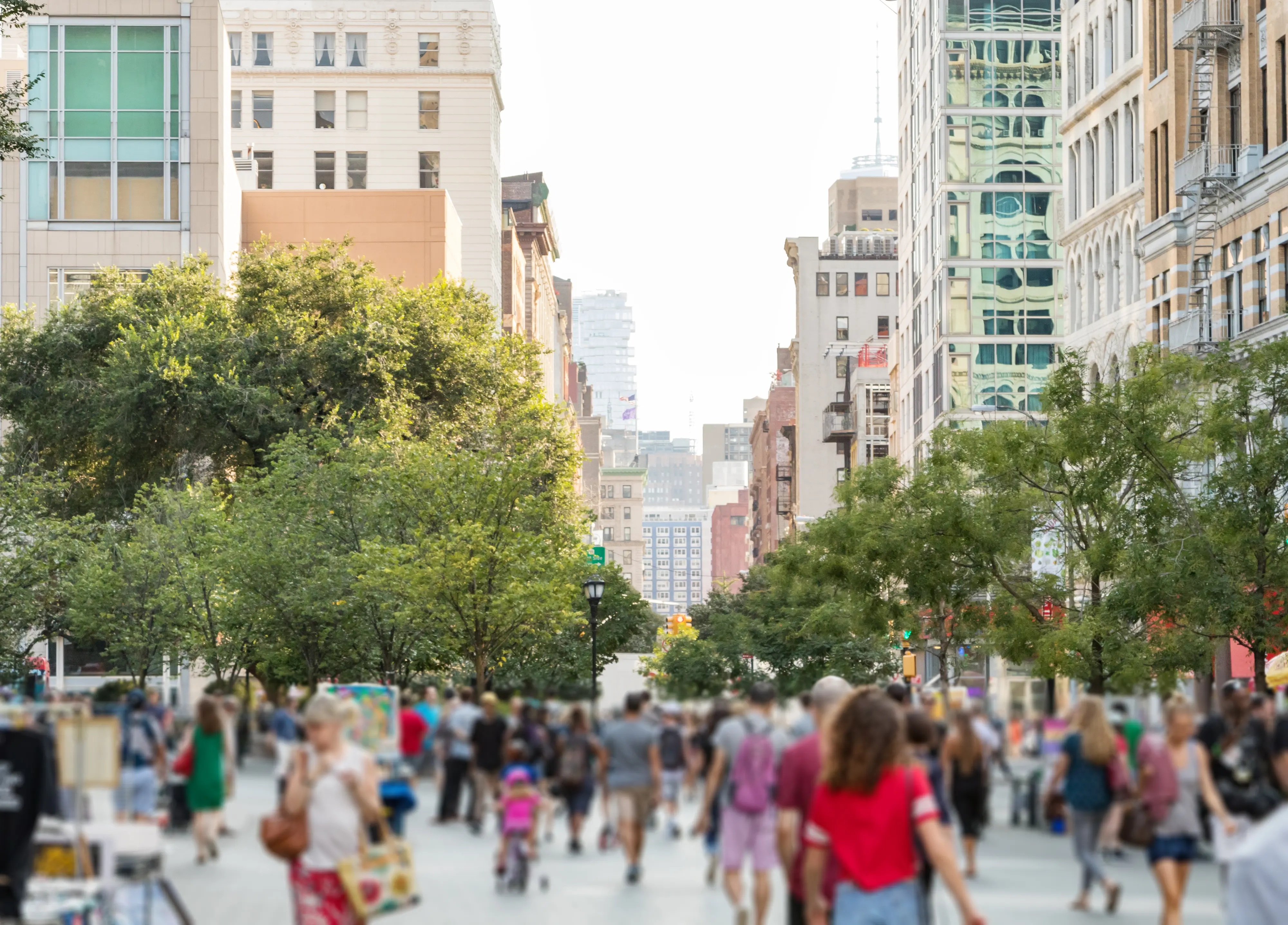 Street crowd in New York City