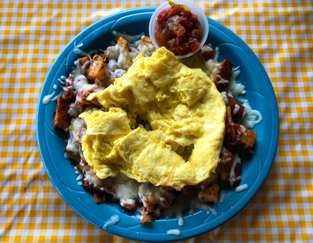 Breakfast plate at EklectiCafe in Moab Utah