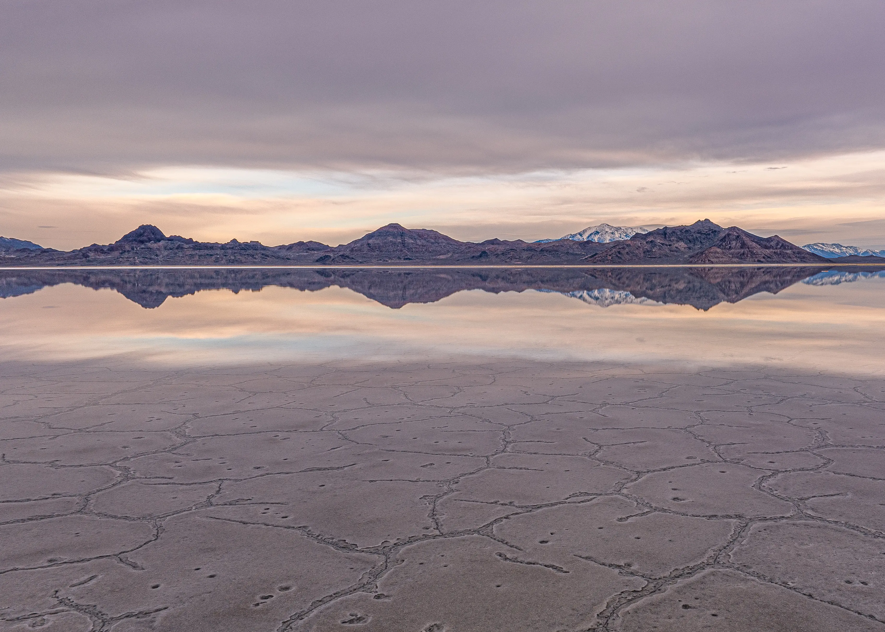 Image of Bonneville Salt Flats and Silver Island Mountains.