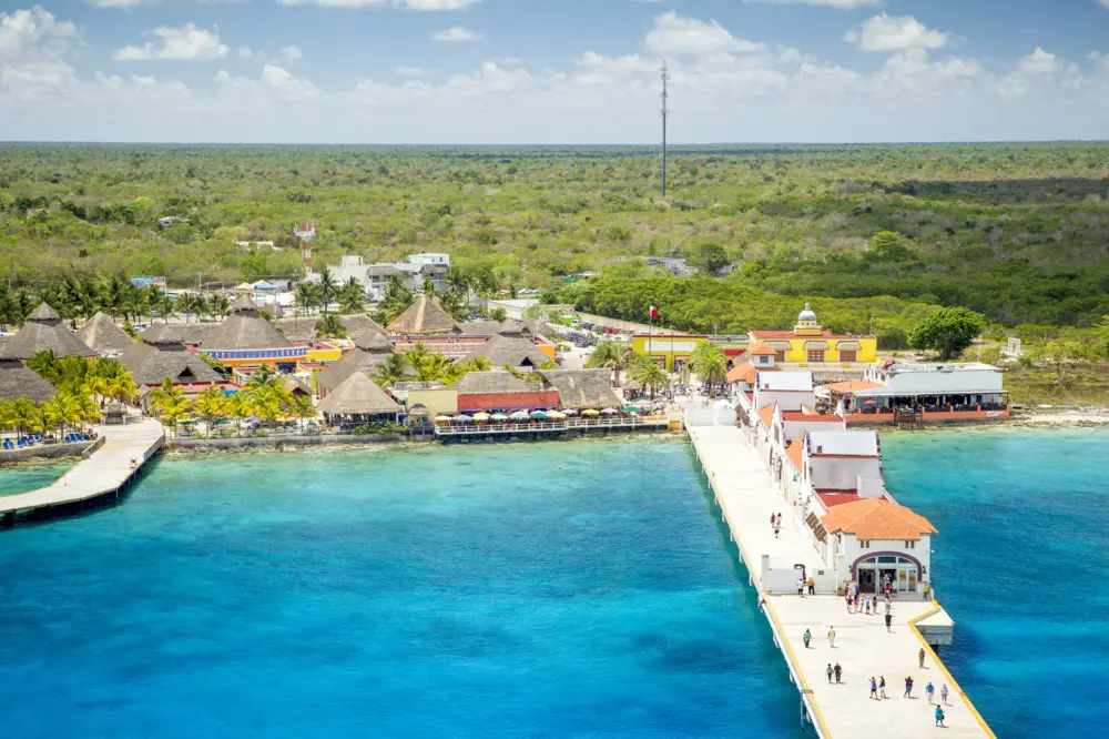 Port in Puerta Maya in Cozumel, Mexico
