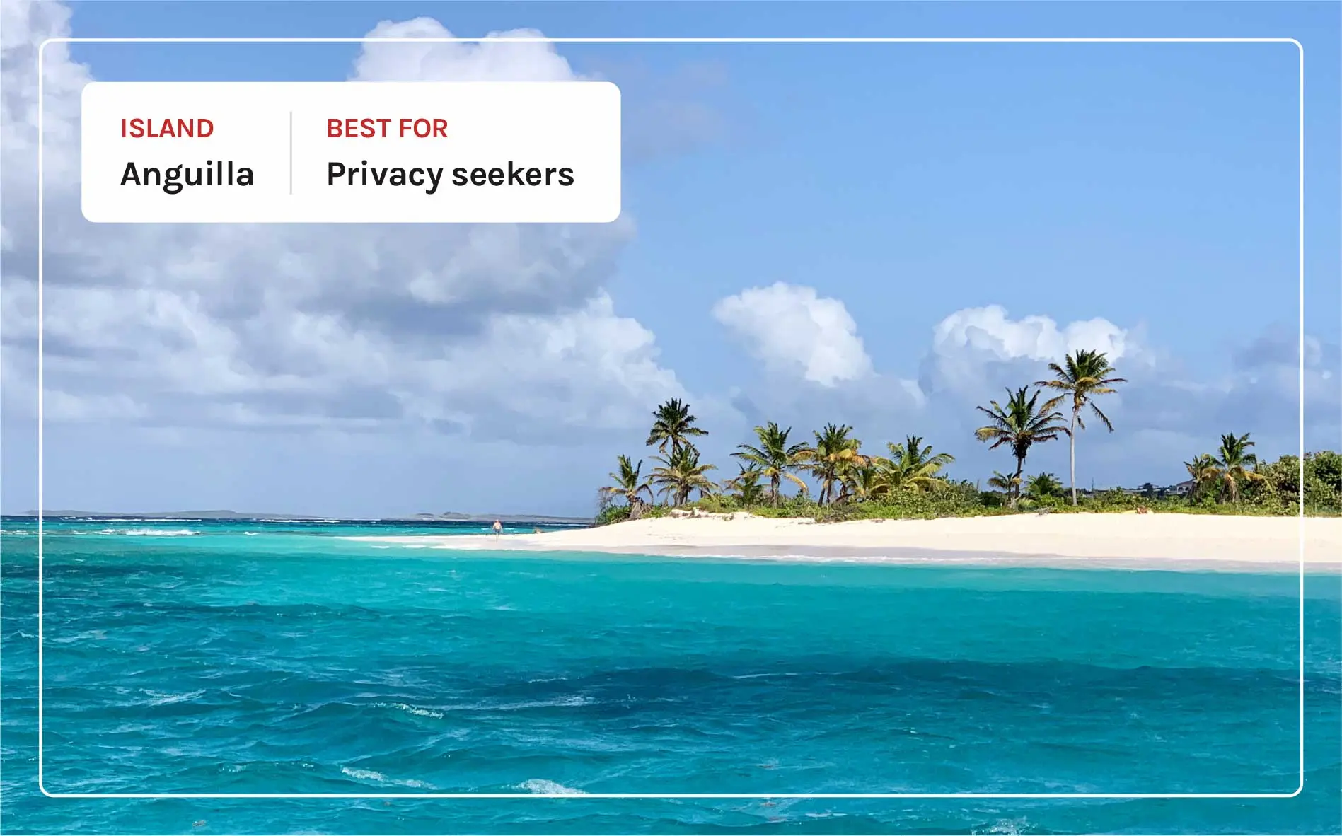 A quiet beach on an island in Anguilla