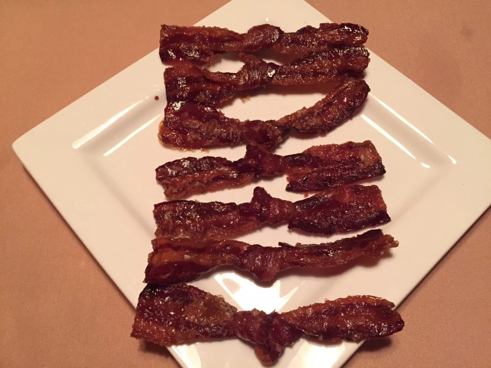 Plate of bacon at Silver Fox Steakhouse in Casper, Wyoming