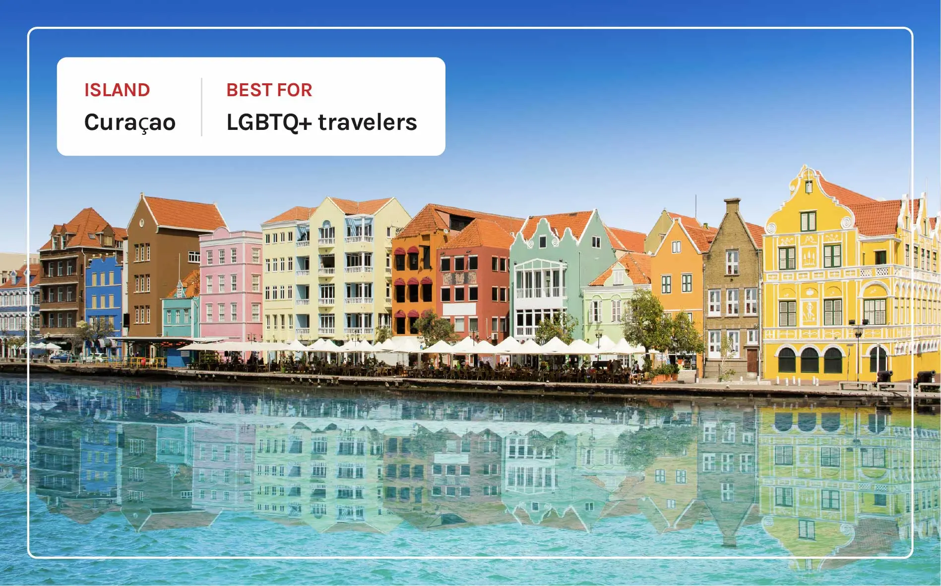 Row of colored houses in Curaçao