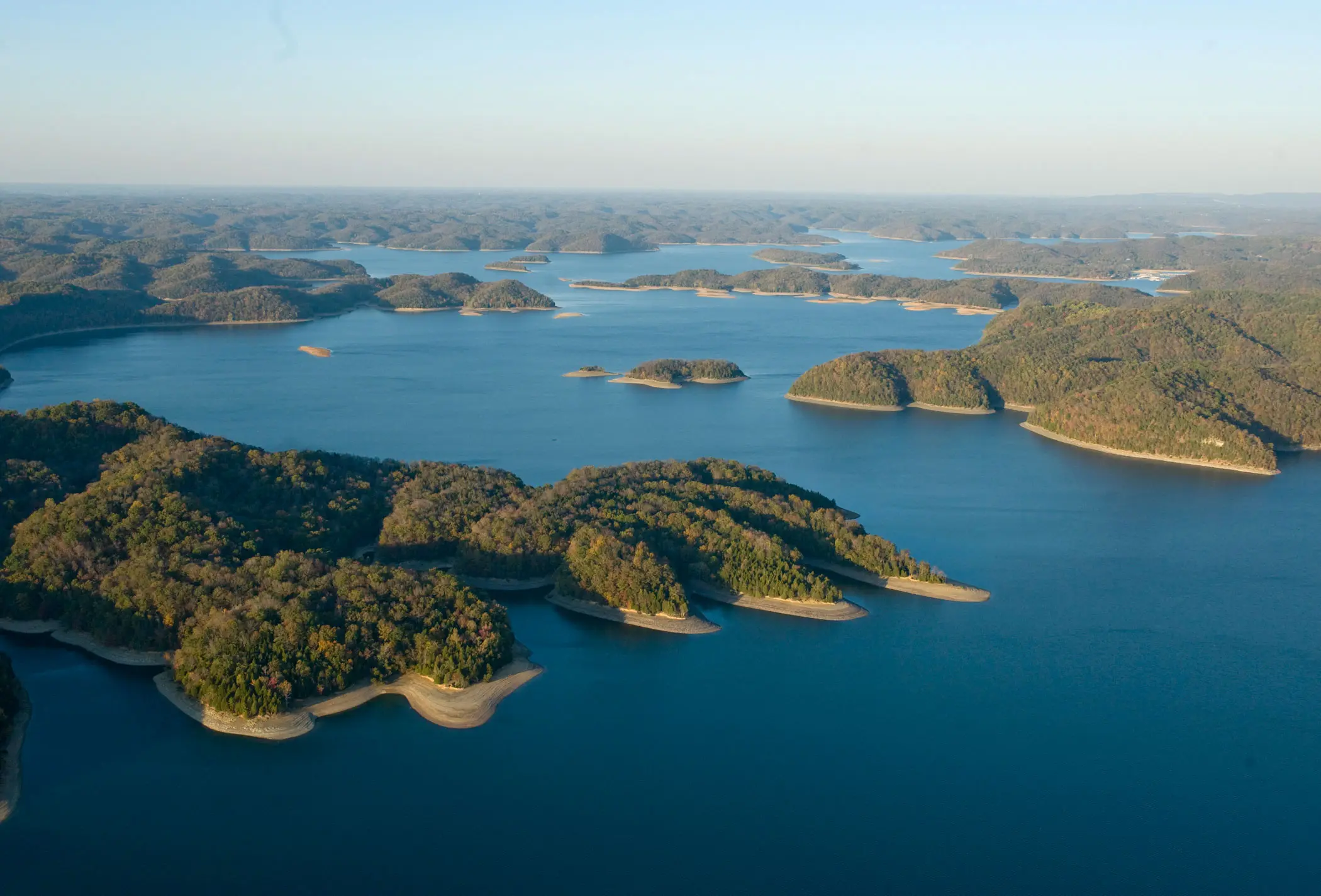 Aerial image of Dale Hollow Lake.