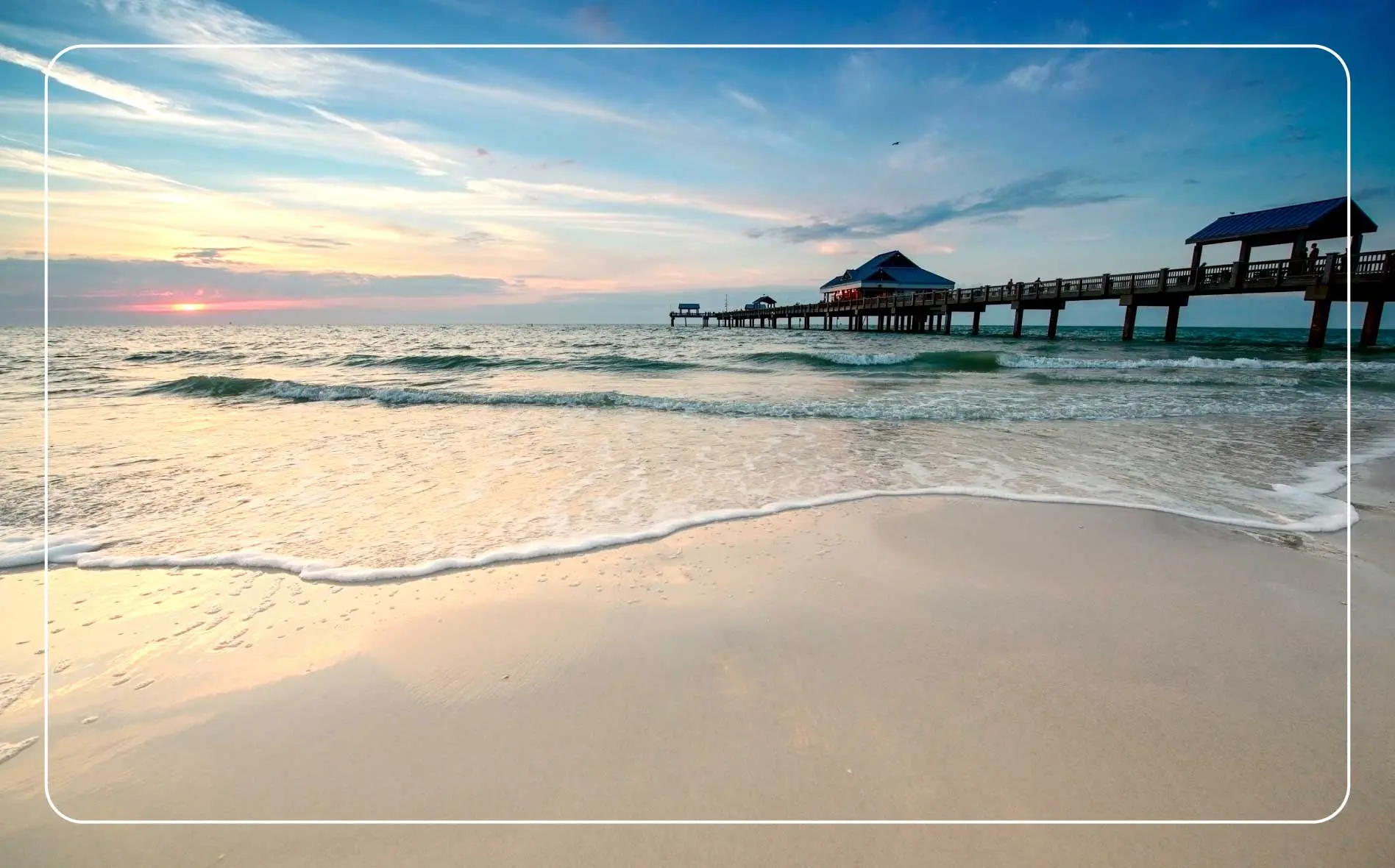 The coastline on Clearwater Beach.