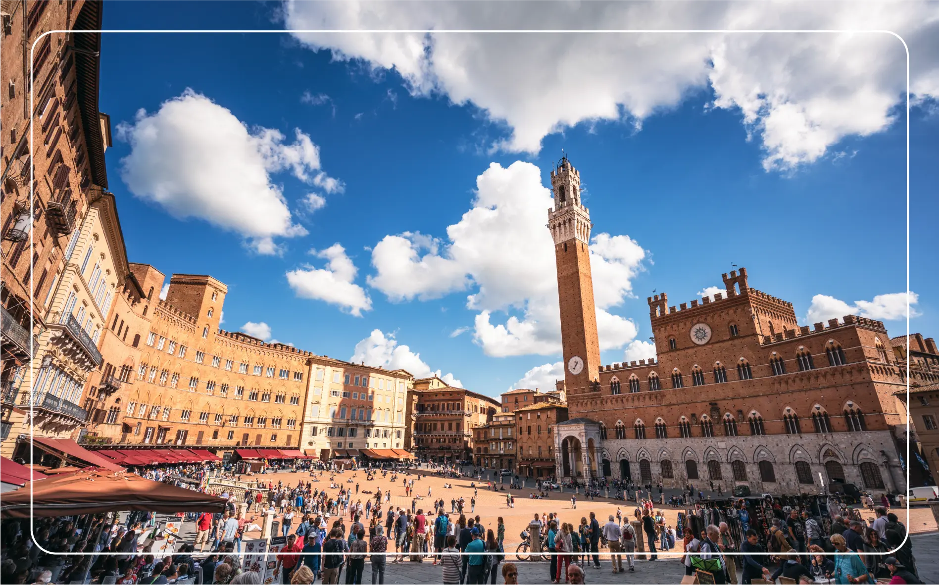 The Palio si Siena on a sunny day.