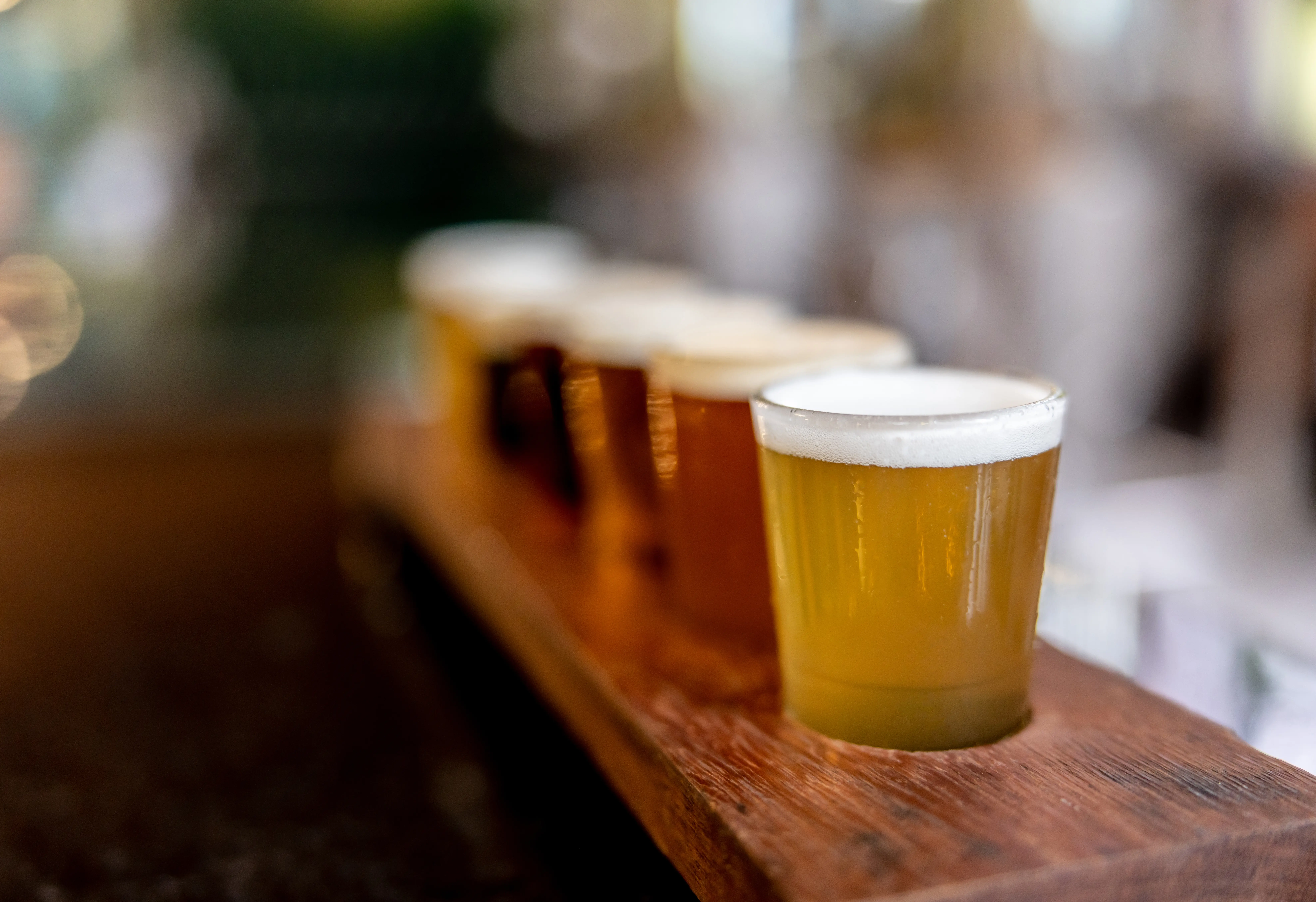 Photo of a Beer sampler in a brewery