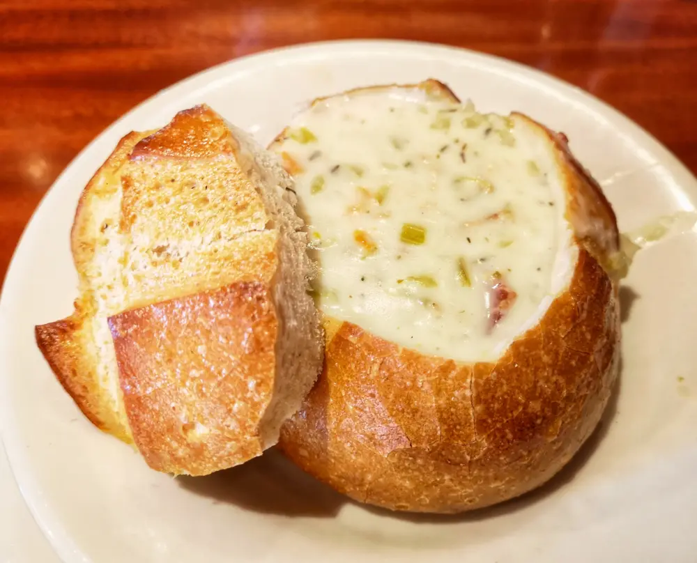 Clam Chowder in Bread Bowl