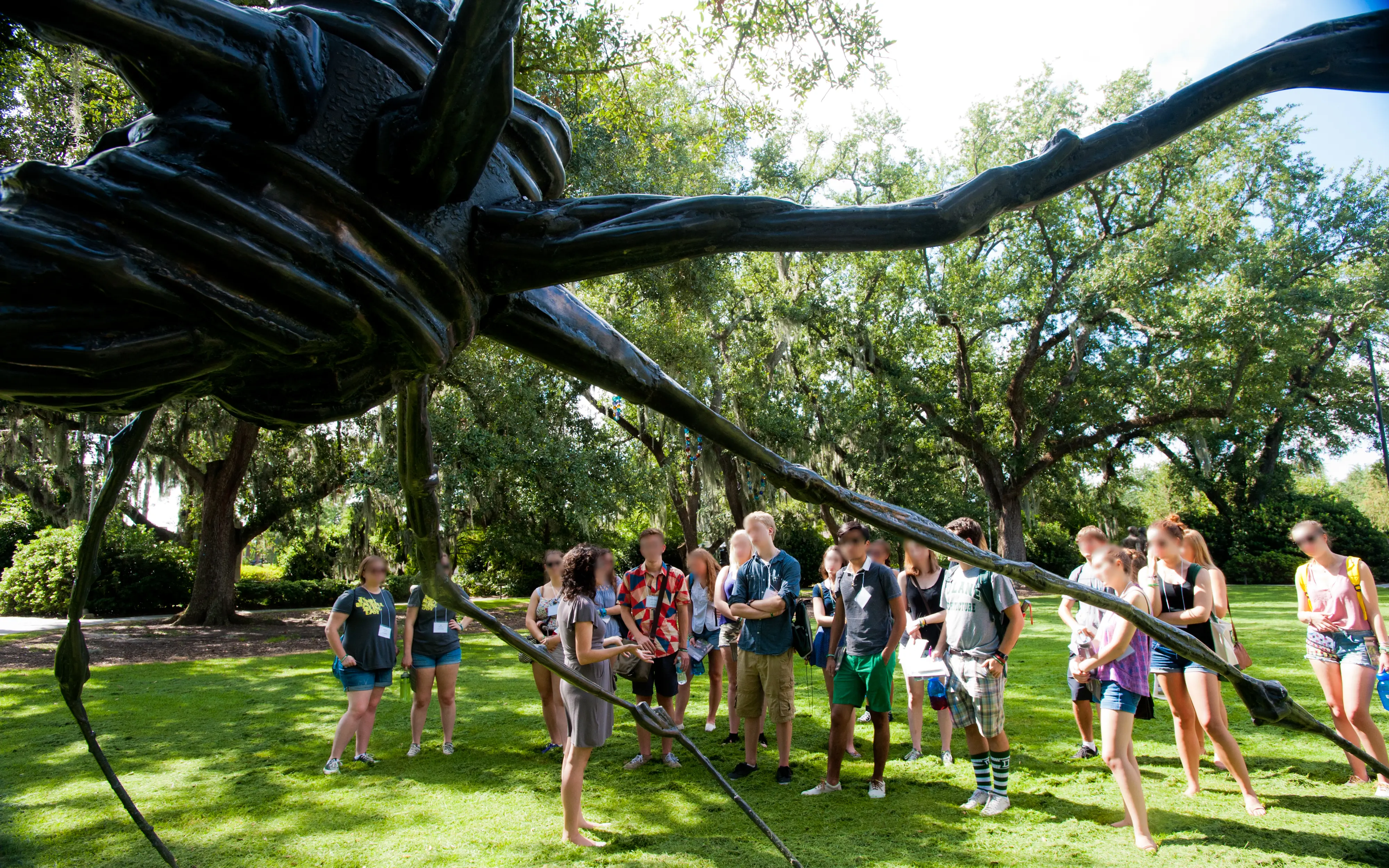 Group tour at Sydney and Walda Besthoff Sculpture Garden in New Orleans Louisiana