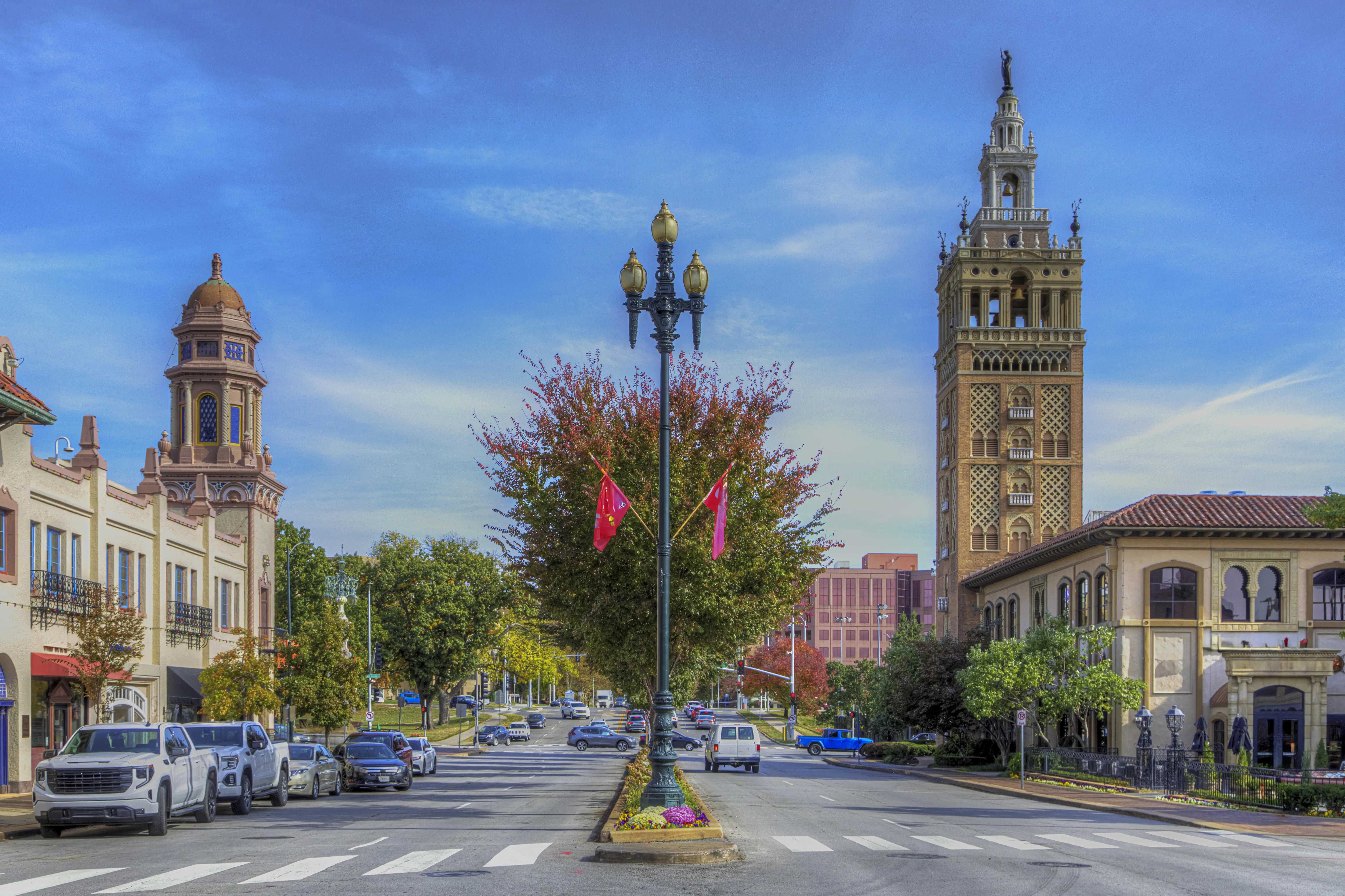 Image of a street plaza in Kansas City.