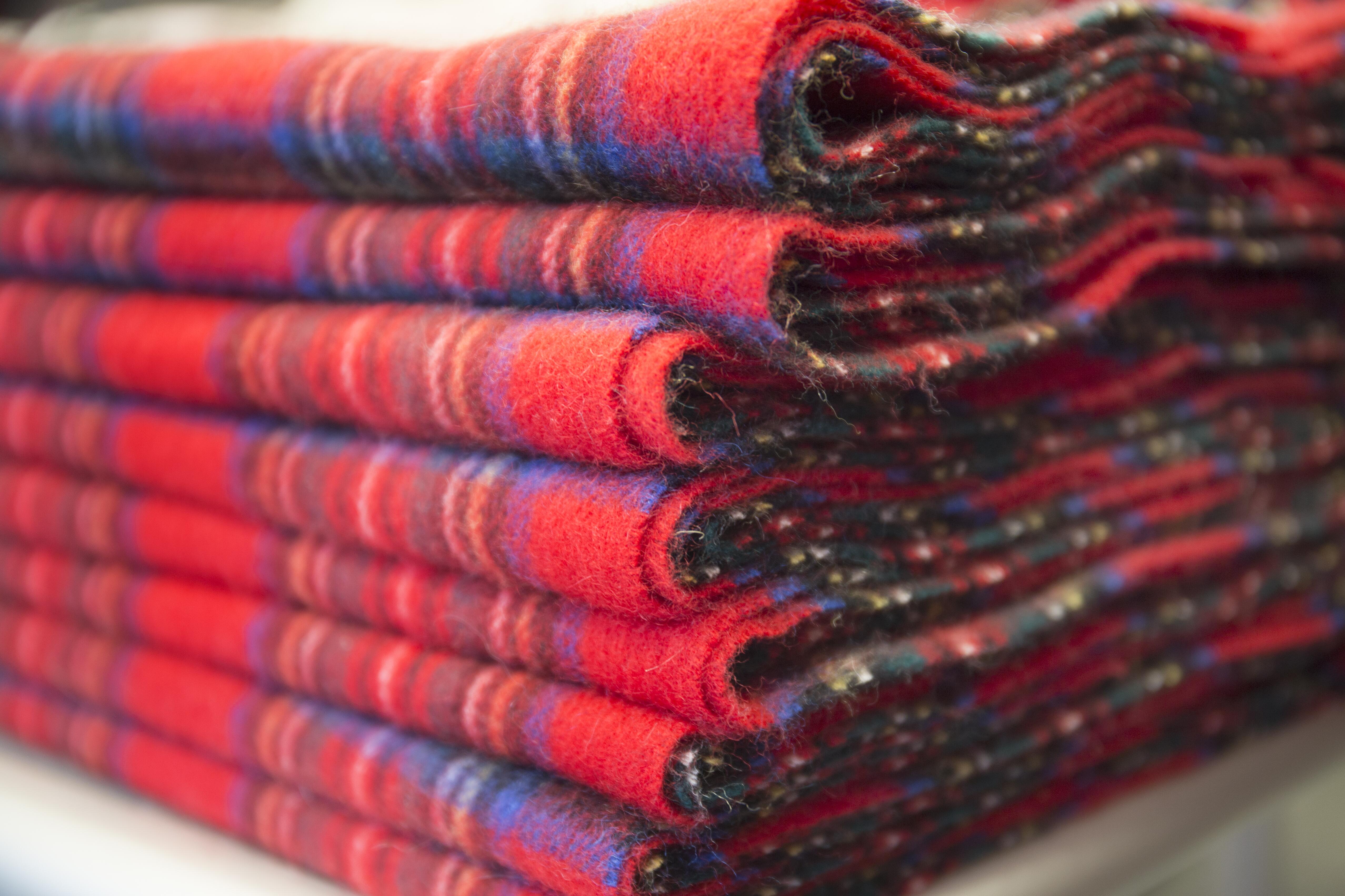 Photo oof tartan pattern fabric Edinburgh, Scotland
